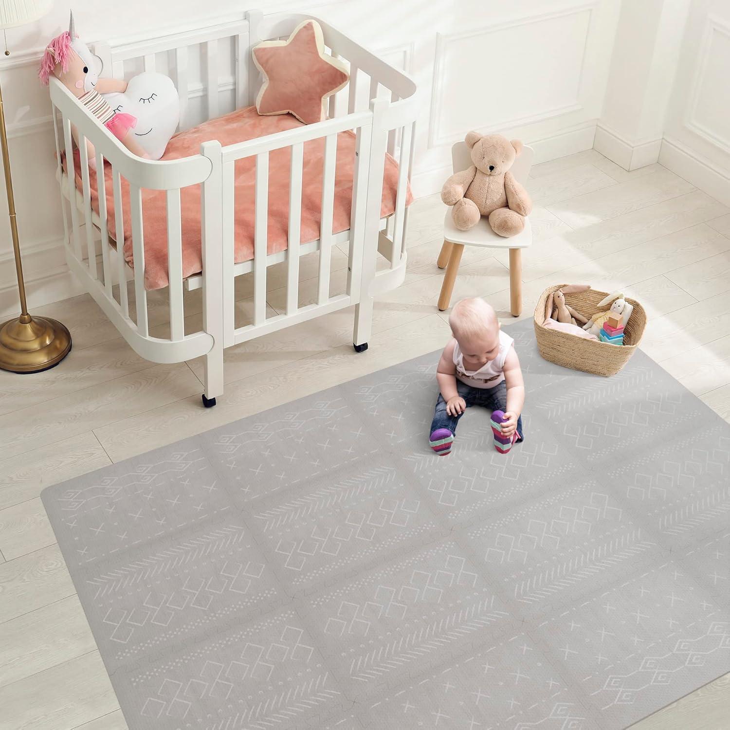 Zicoto - Stylish Baby Play Mat for Your Baby Boy or Girl - Large and Soft Foam Playmat Creates A Safe Play Area for Little Ones