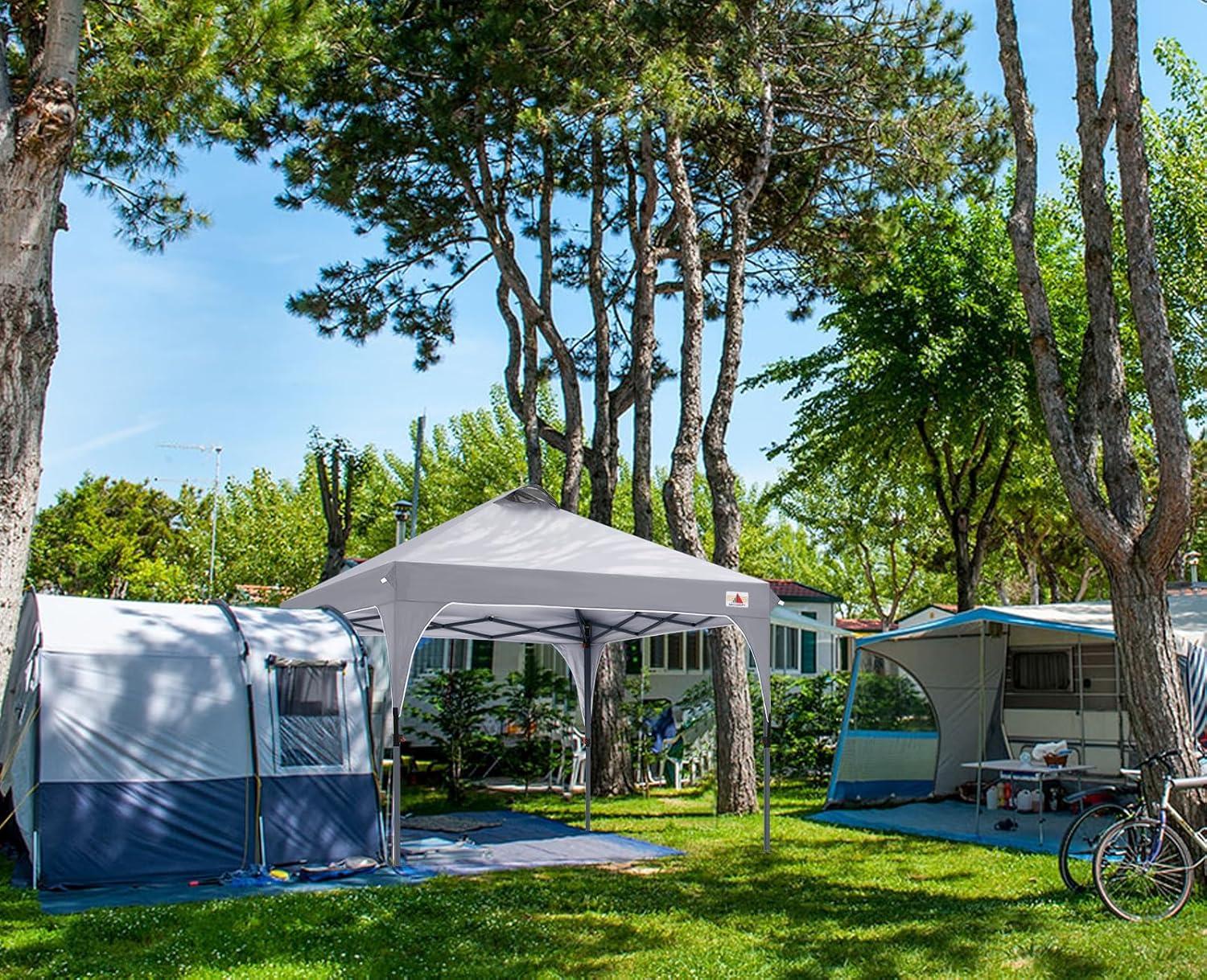 Gray 10x10 Portable Outdoor Pop-Up Canopy Tent