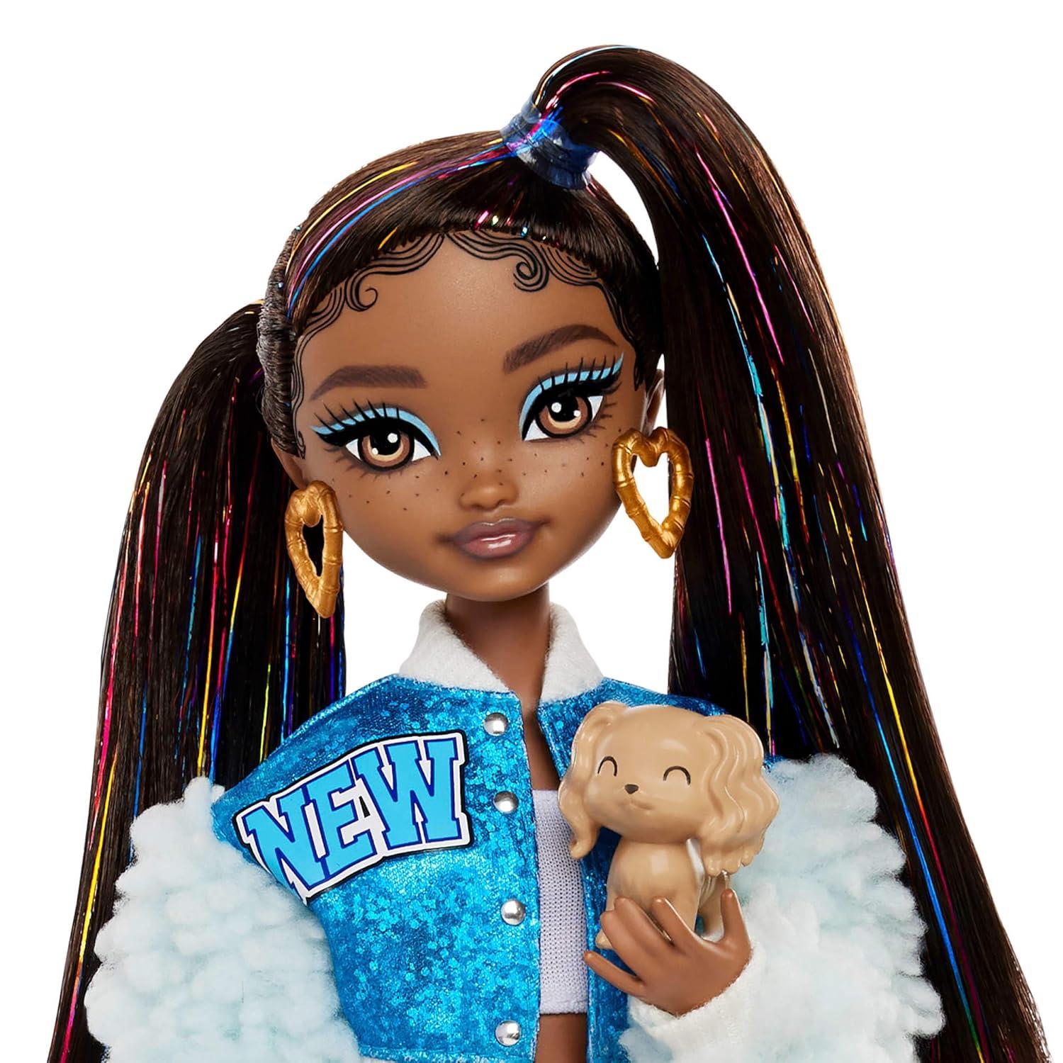 Barbie 12.7" Dream Besties Barbie Brooklyn Fashion Doll Brown Hair/Brown Eyes with Video & Music Themed Accessories