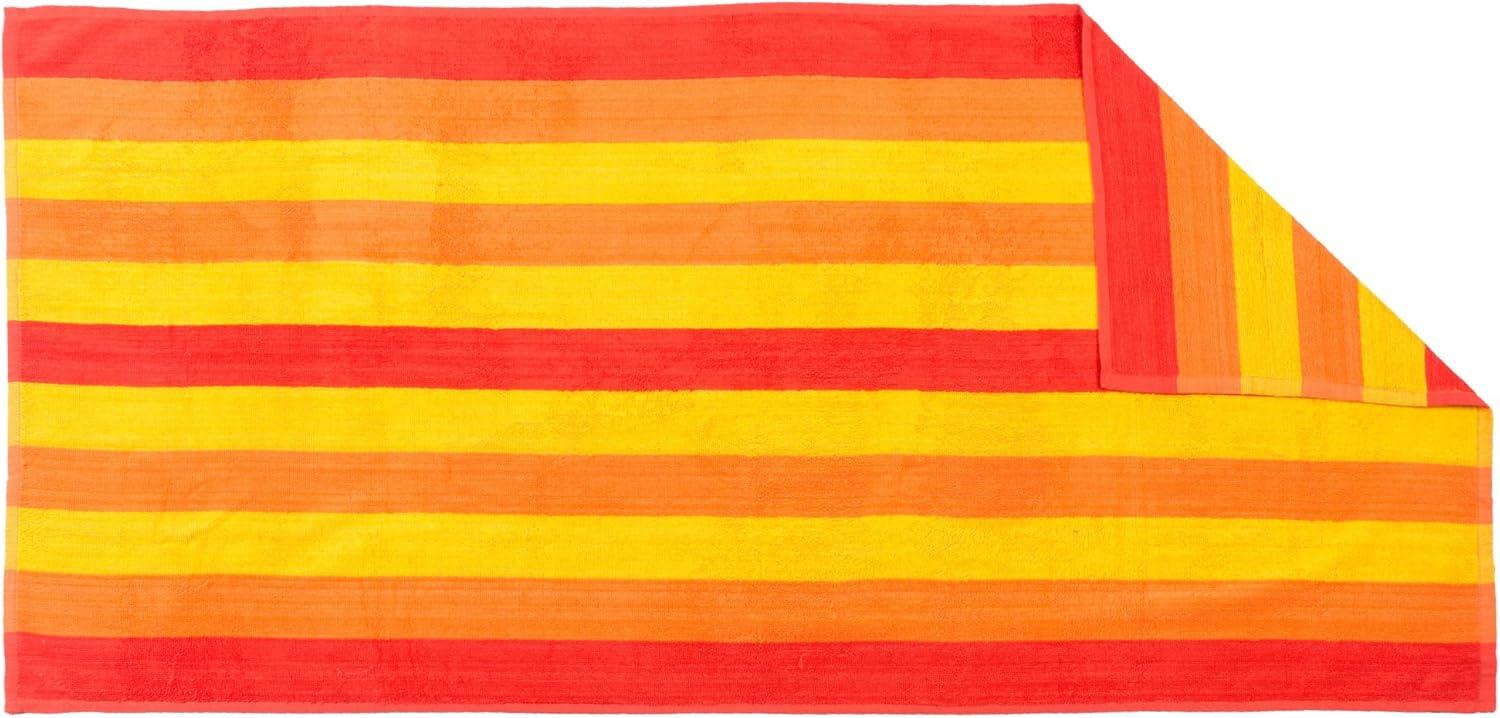DII Cabana Orange Stripe Beach Towel