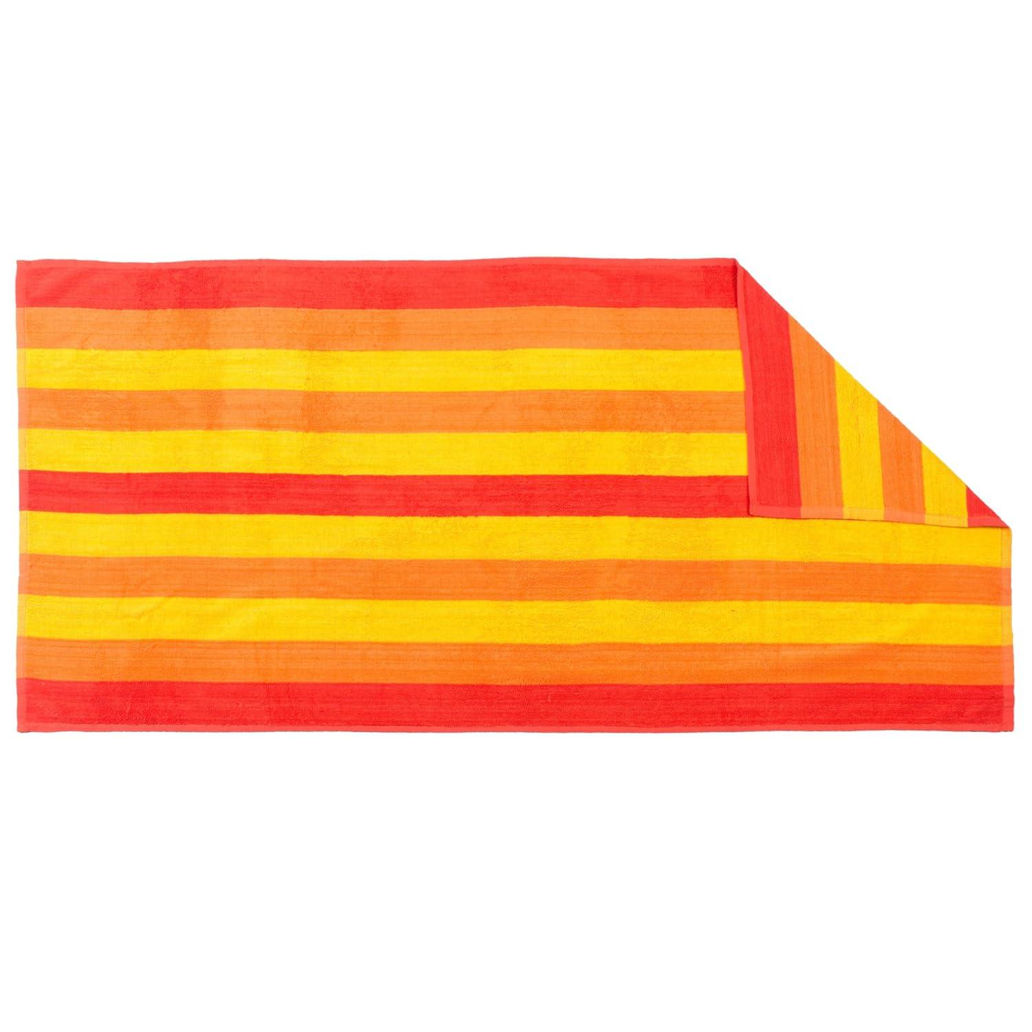 DII Cabana Orange Stripe Beach Towel