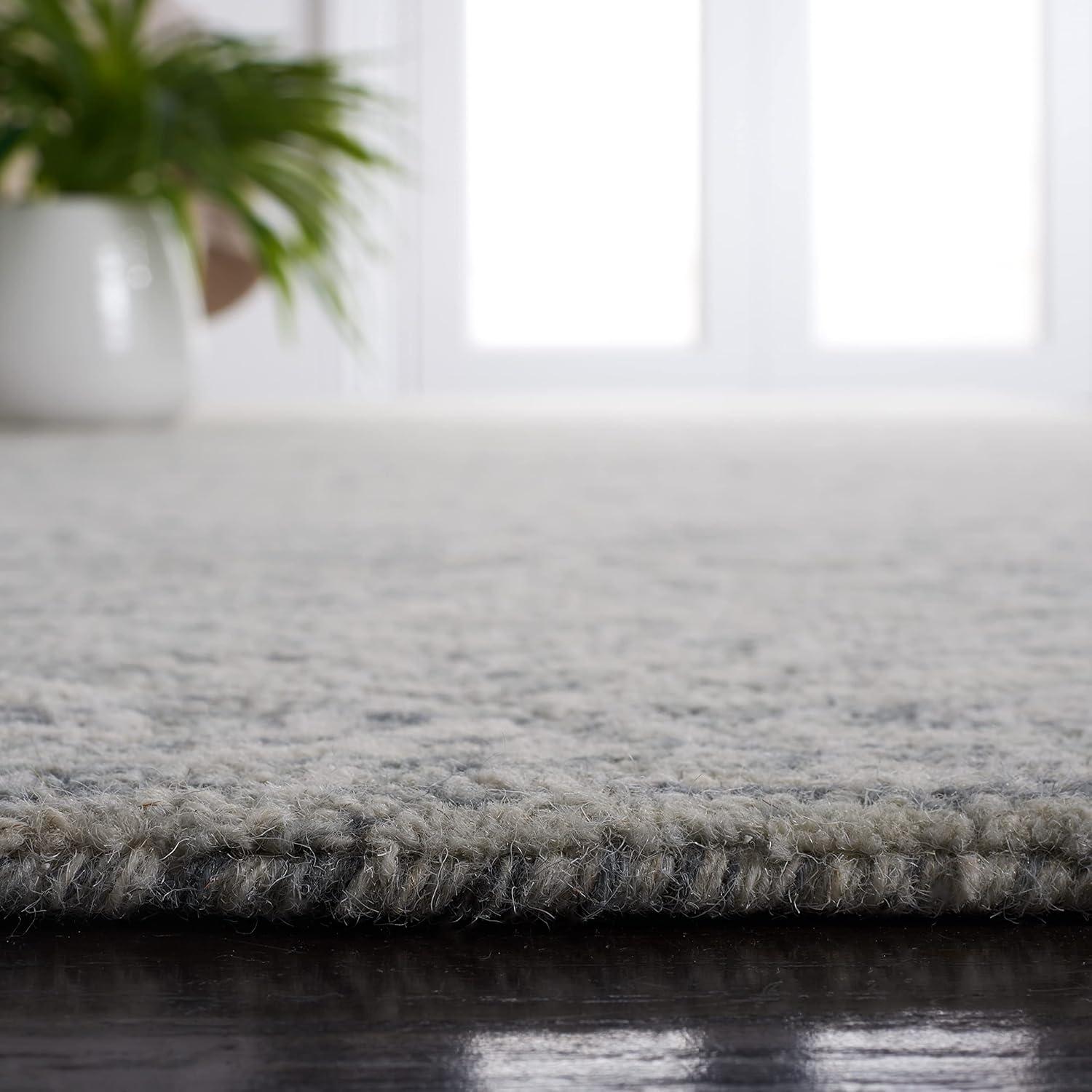 Metro MET998 Hand Tufted Indoor Area Rug - Dark Grey/Ivory - 4'x6' - Safavieh