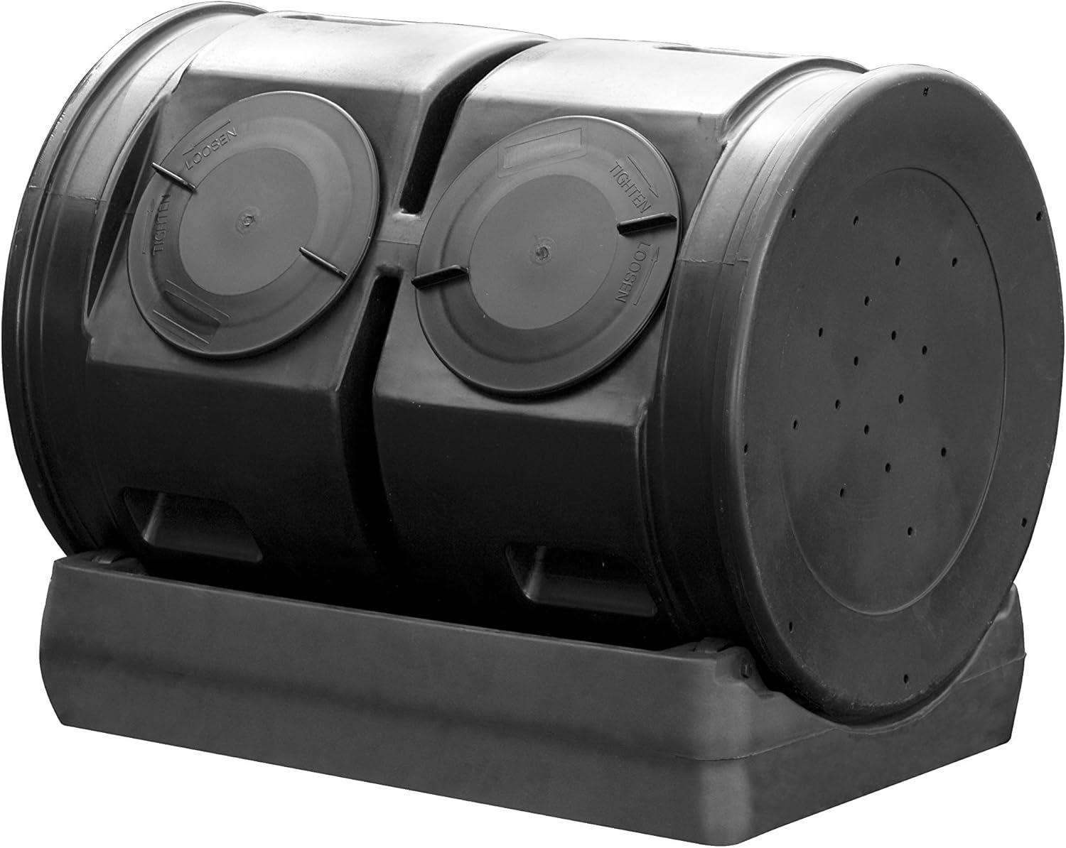 Good Ideas Compost Wizard 50 Gallons Plastic Outdoor Tumbler Composter with Latching Lid