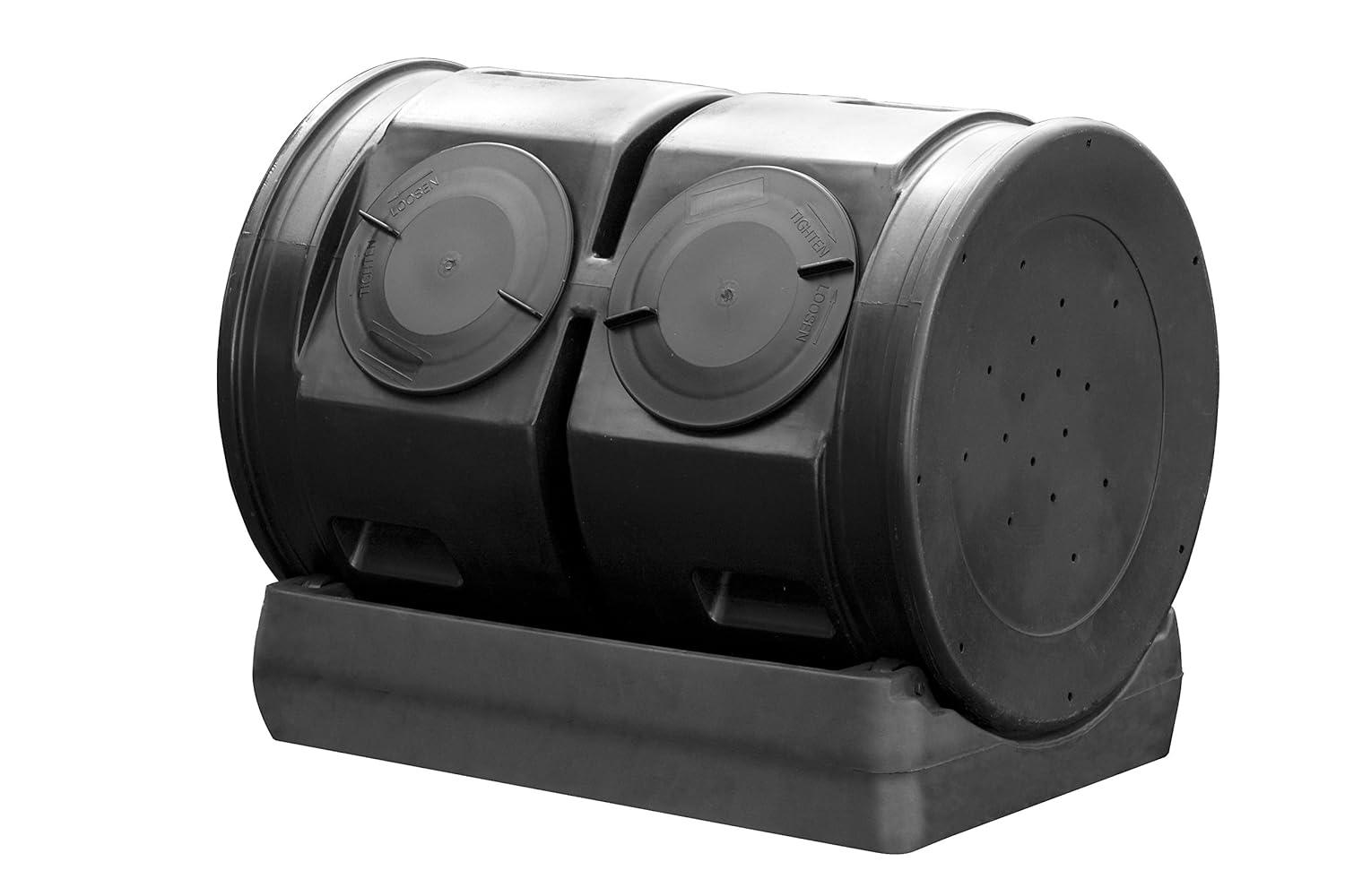 Good Ideas Compost Wizard 50 Gallons Plastic Outdoor Tumbler Composter with Latching Lid