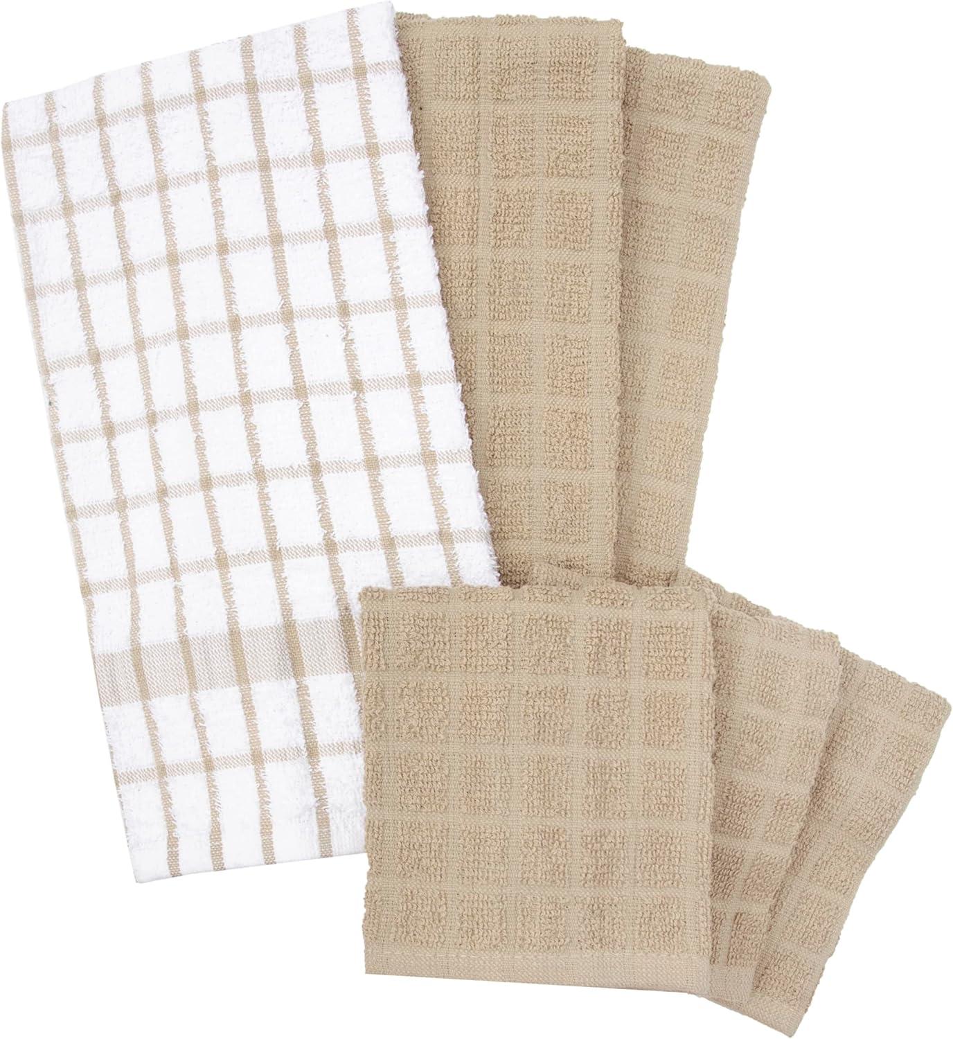 Cotton Plaid Kitchen Towel Linen Set