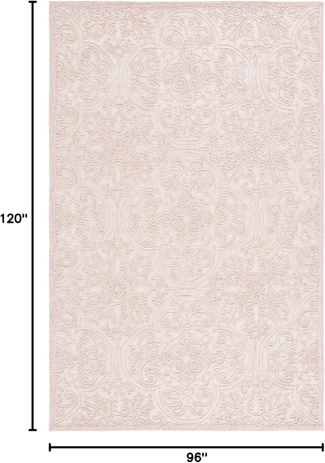 Ivory Hand-Tufted Wool 8' x 10' Rectangular Area Rug