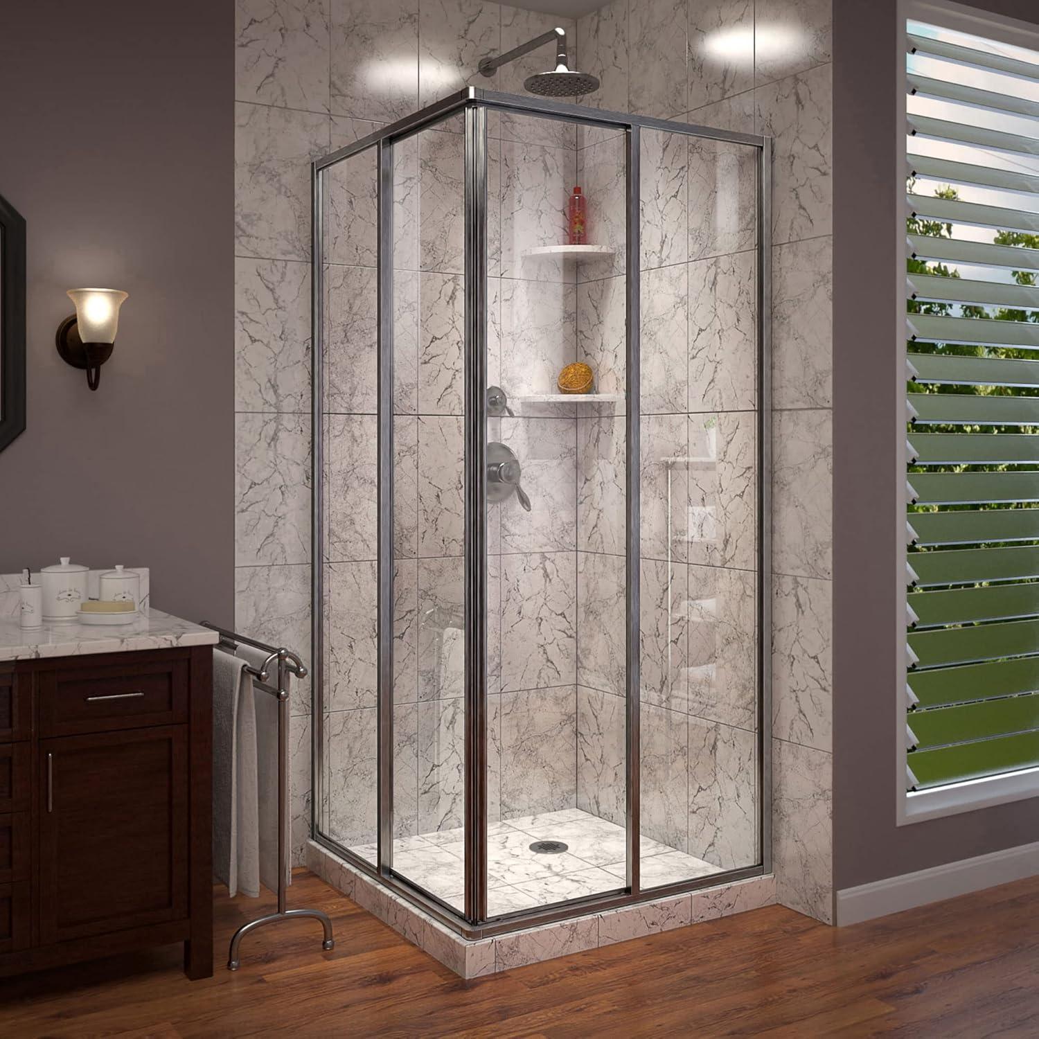 DreamLine Cornerview 40 1/2 in. D x 40 1/2 in. W x 72 in. H Framed Sliding Shower Enclosure