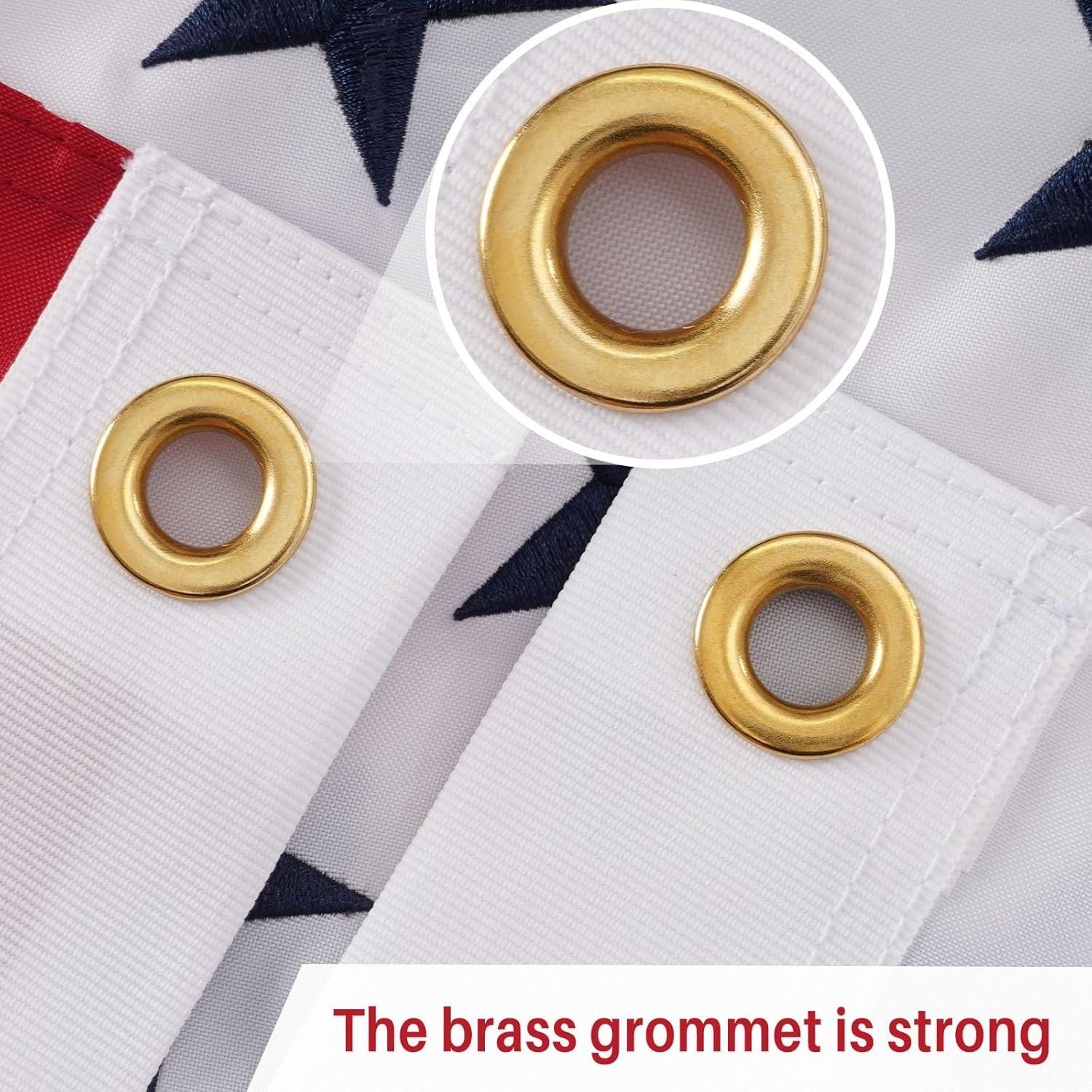 American flag USA flag 3x5FT-Embroidered Stars Flag Double Stitched Sewn Stripes Outdoors Indoors Heavy Duty flag Brass Grommets Banner