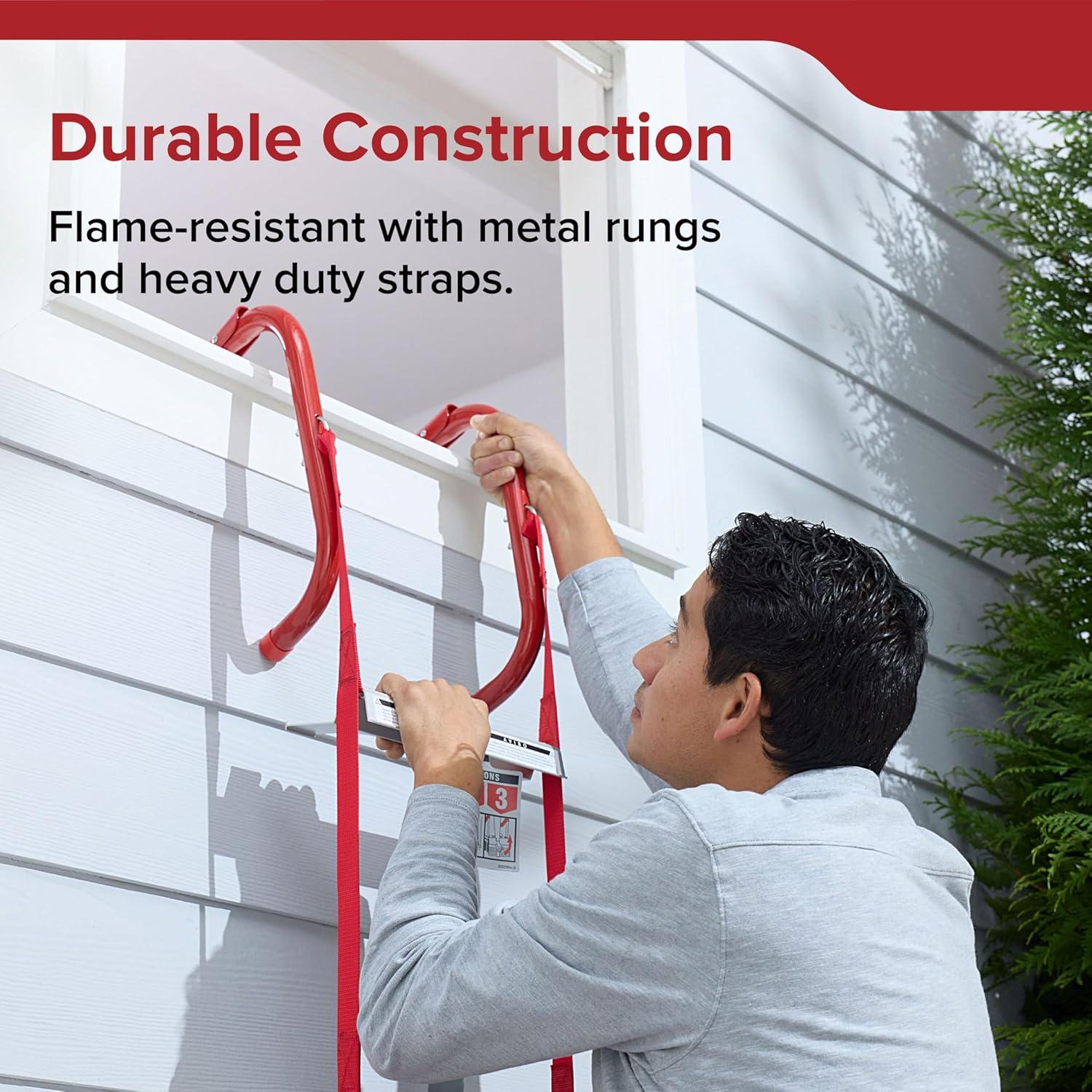 Kidde 2-Story Fire Escape Ladder with Steel Anti-Slip Rungs