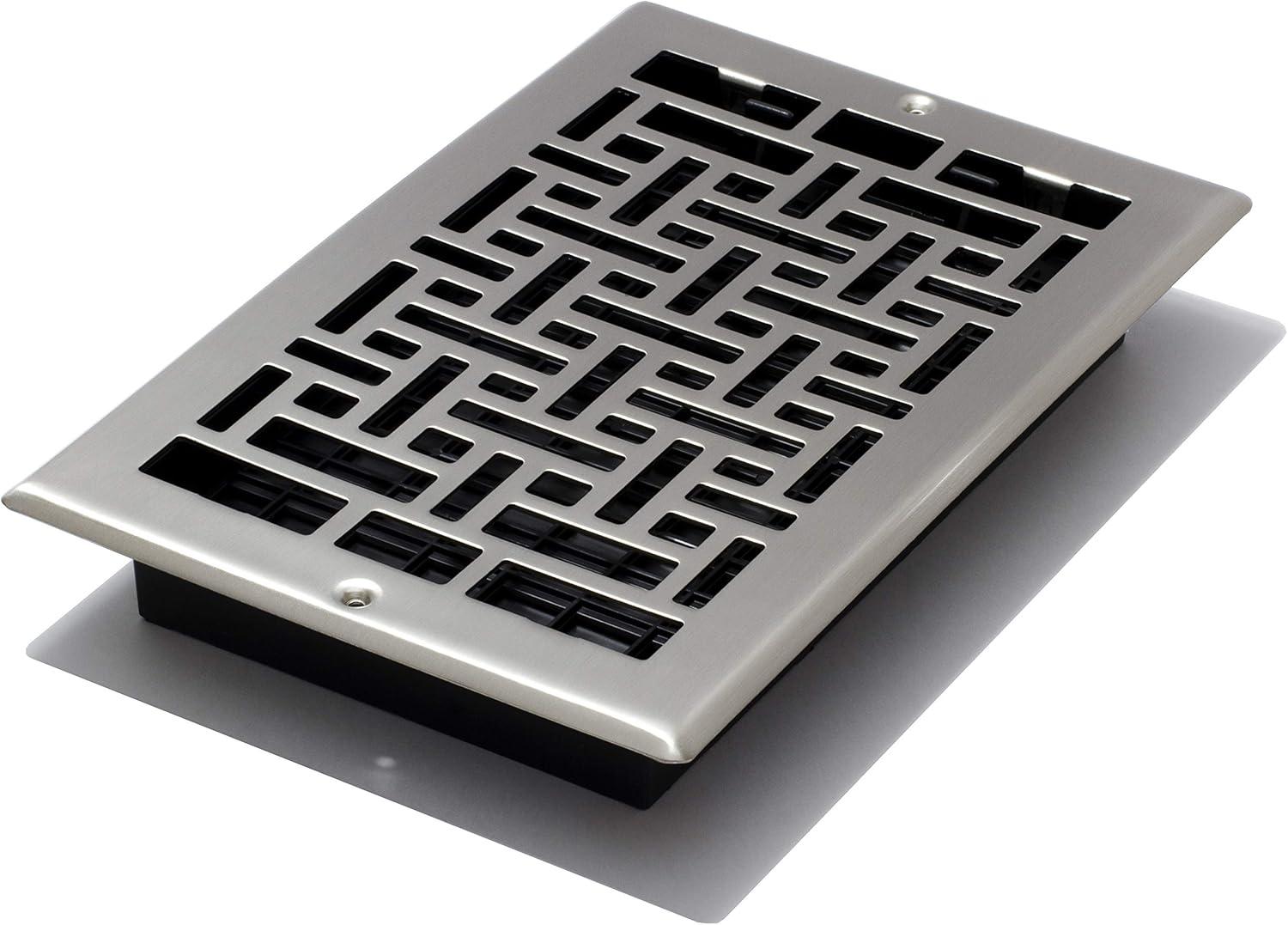 10 in. x 6 in. Oriental Nickel Wall Register