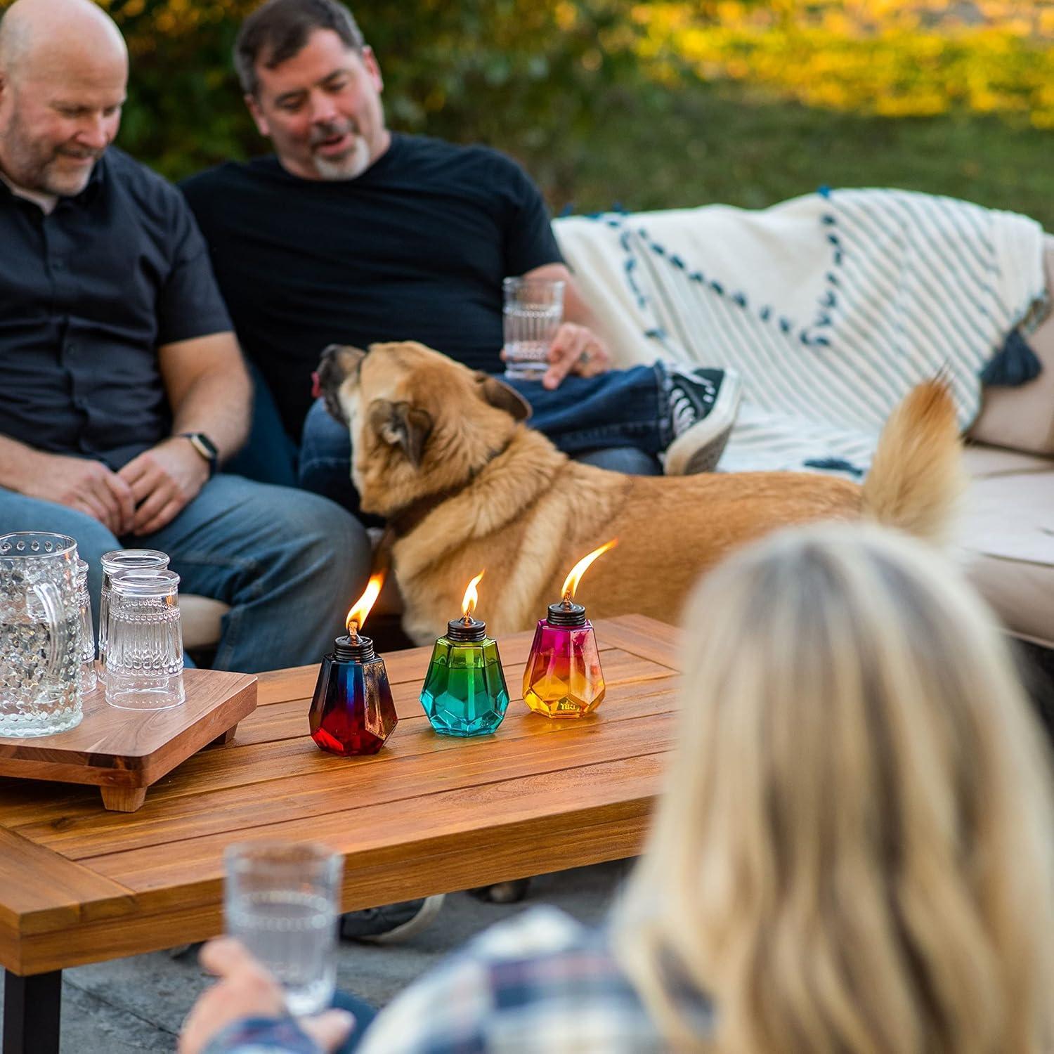 TIKI Brand TIKI® Brand 5.25 Inch Table Torch Ombre Royal (Set of 3)