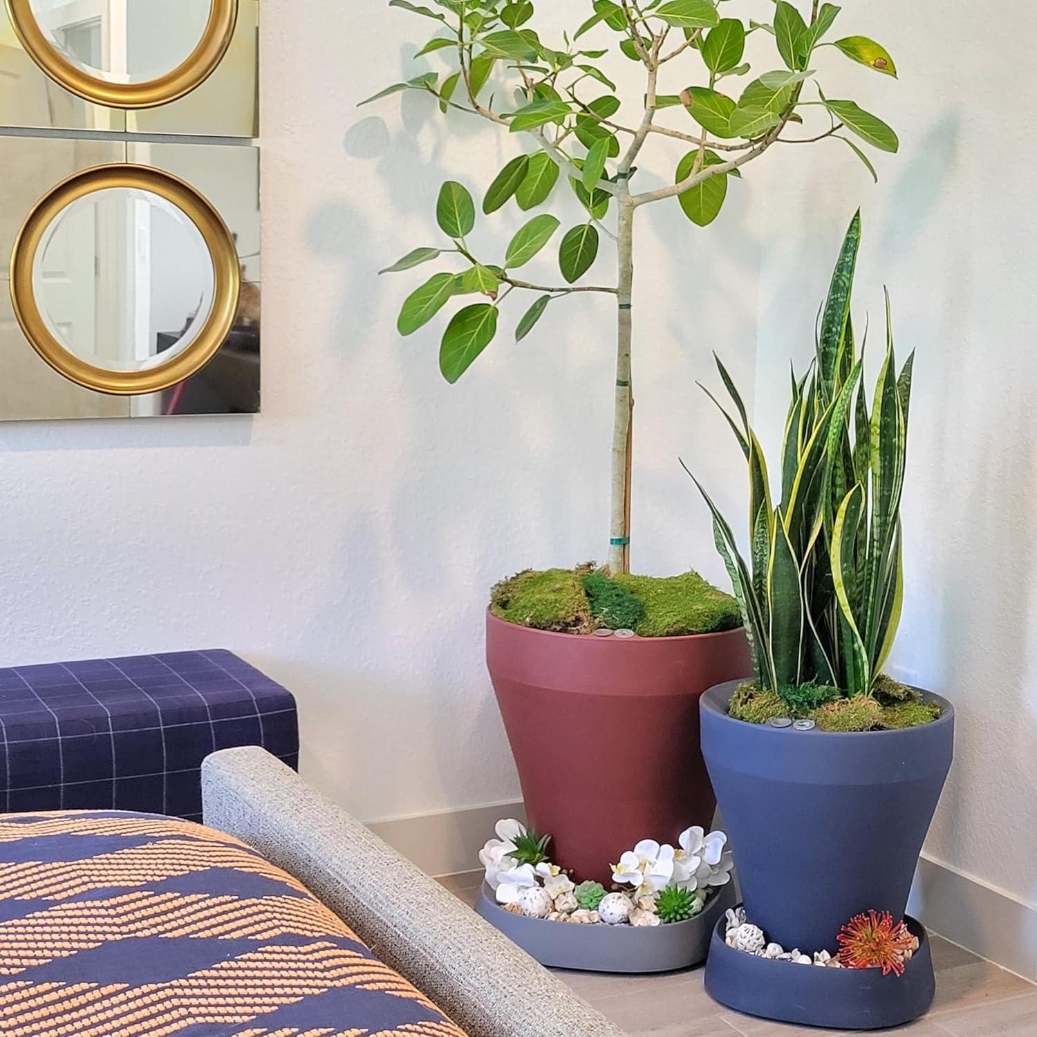 Crescent Garden Pebble Modern Durable Plant Caddy