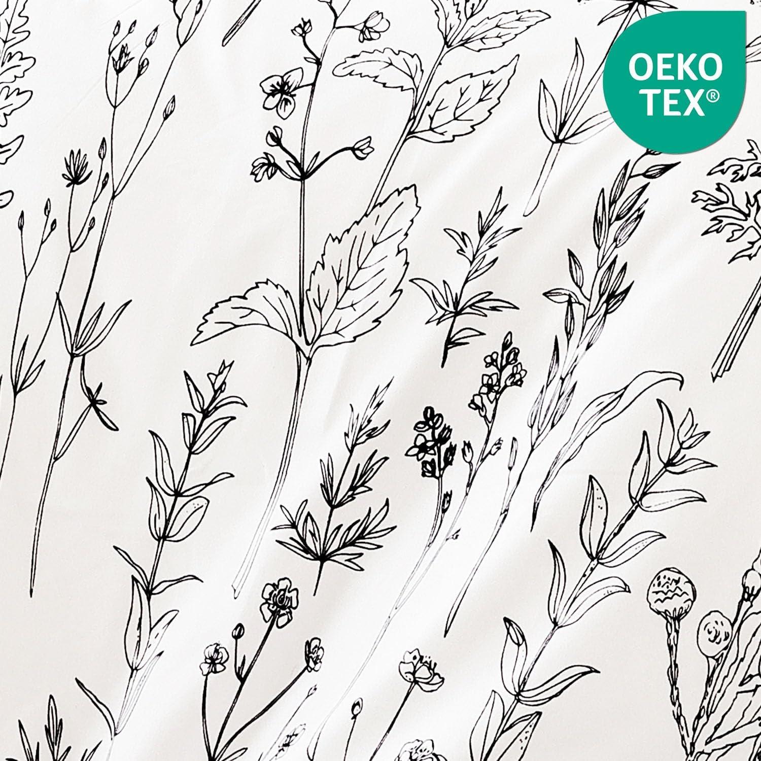 Queen Comforter Set - Floral Comforters Queen Size, White Comforter, 3 Pieces, 1 Comforter (90"x90") & 2 Pillow Cases (20"x26"), White
