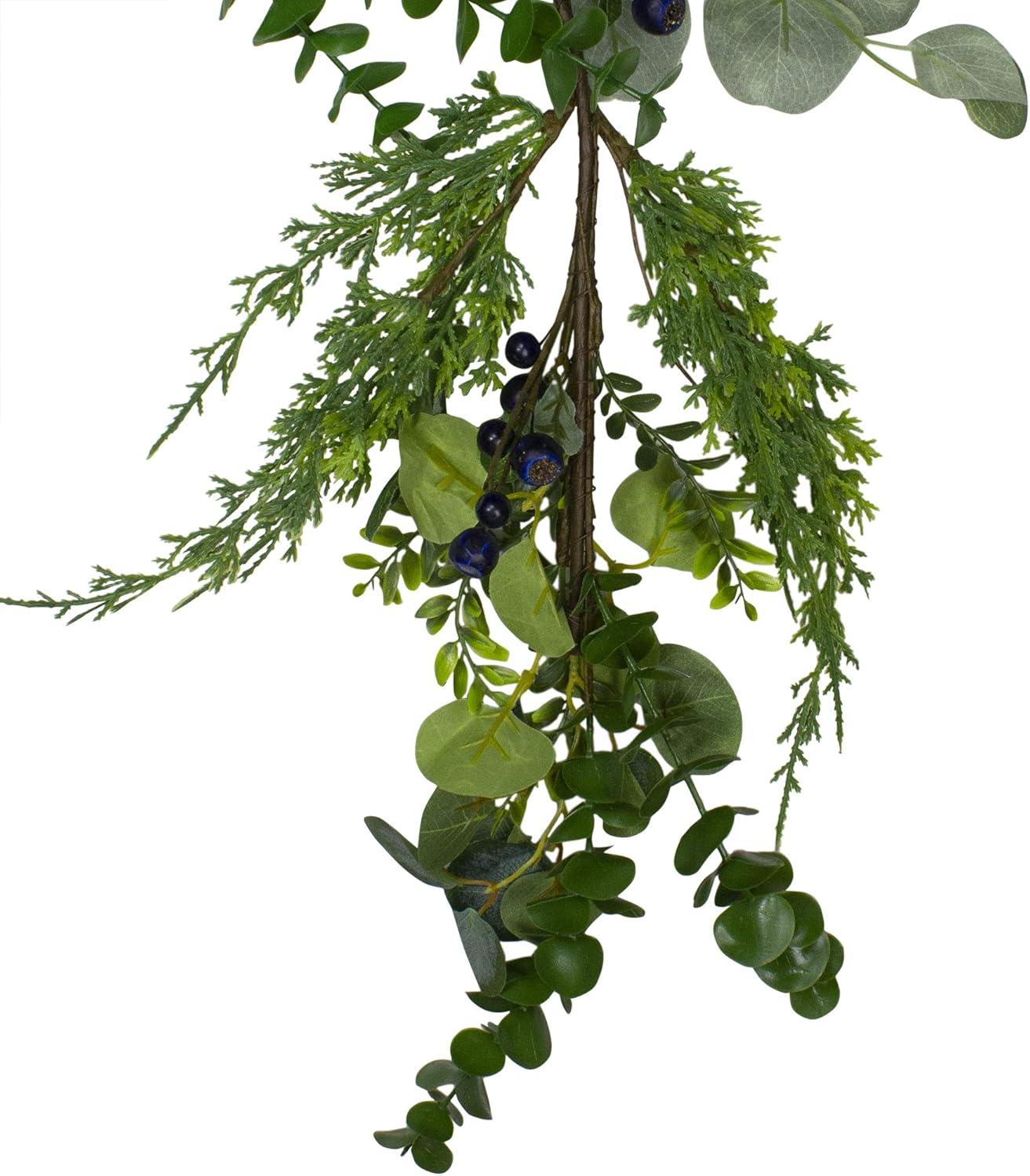 Northlight Seasonal 5ft Blueberry Eucalyptus Pine Artificial Christmas Garland - Unlit