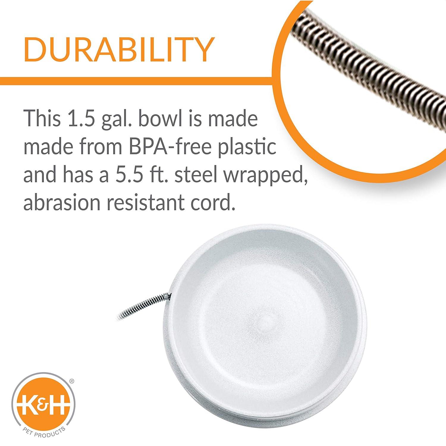 K&H Pet Products K&H Pet Products Thermal-Bowl 1.5gal. Granite 25W