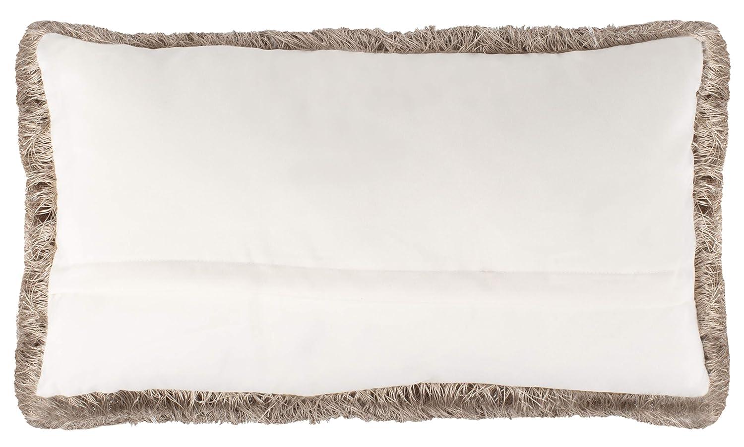 Indoor/Outdoor Shag Pillow - Champagne - 20"X20" - Safavieh