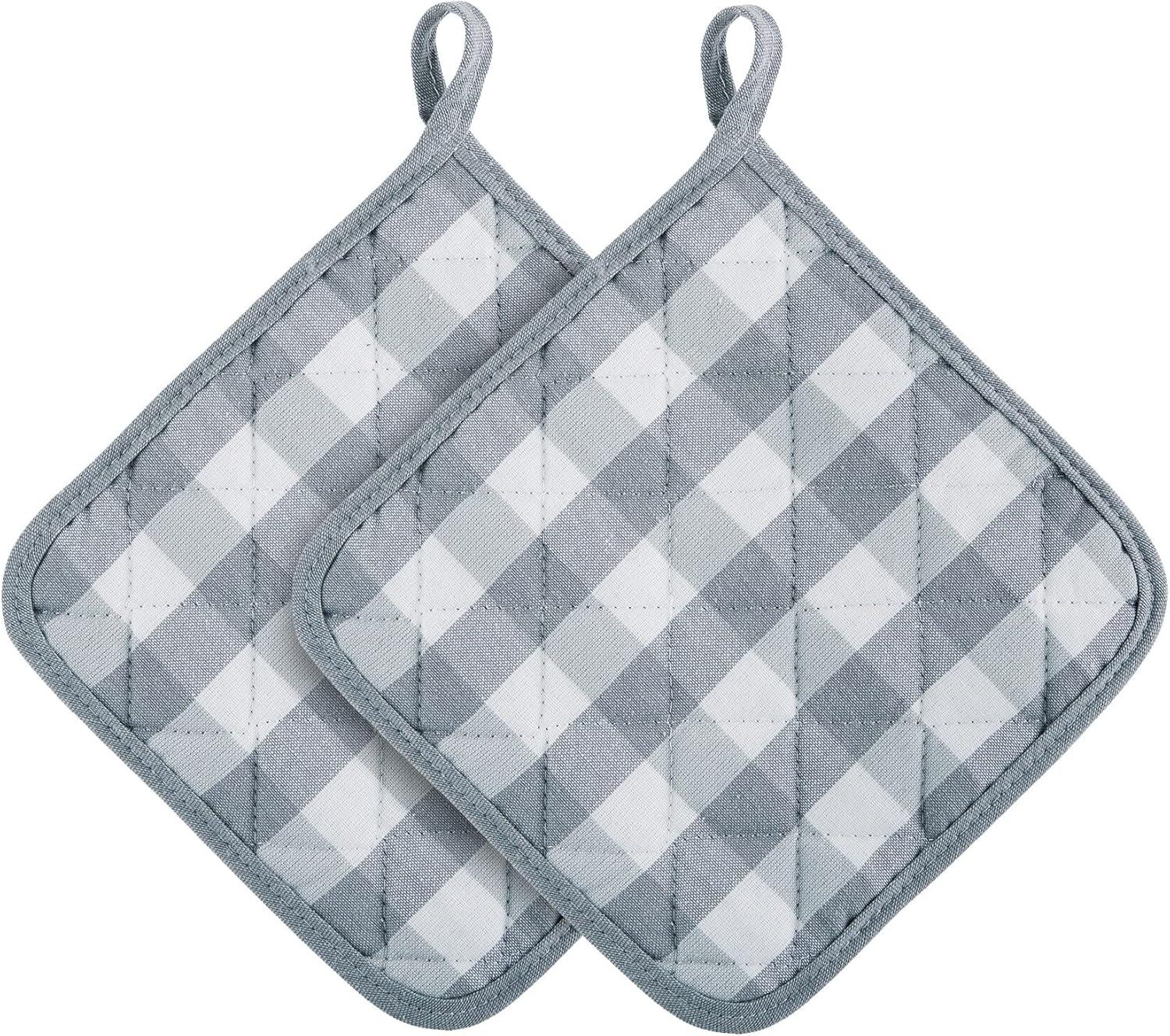 Achim Importing Co Achim Importing Co Checkered Cotton Potholder Set (Set of 2)