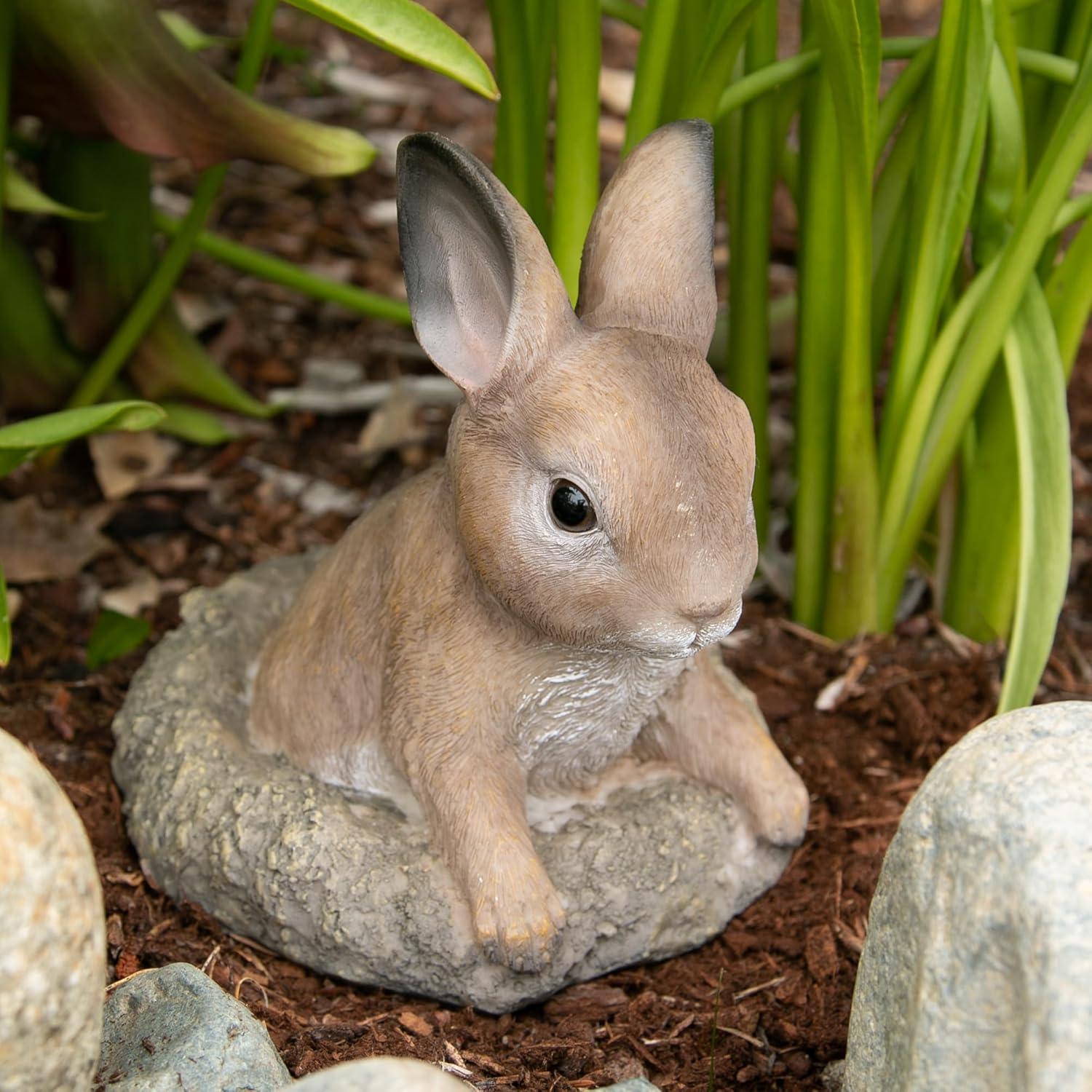 Summerfield Terrace 6.25” Curious Bunny Garden Statue