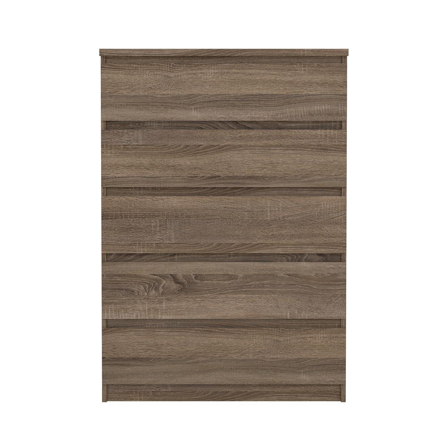 Wood Scottsdale 5 Drawer Chest in Truffle Gray-Tvilum