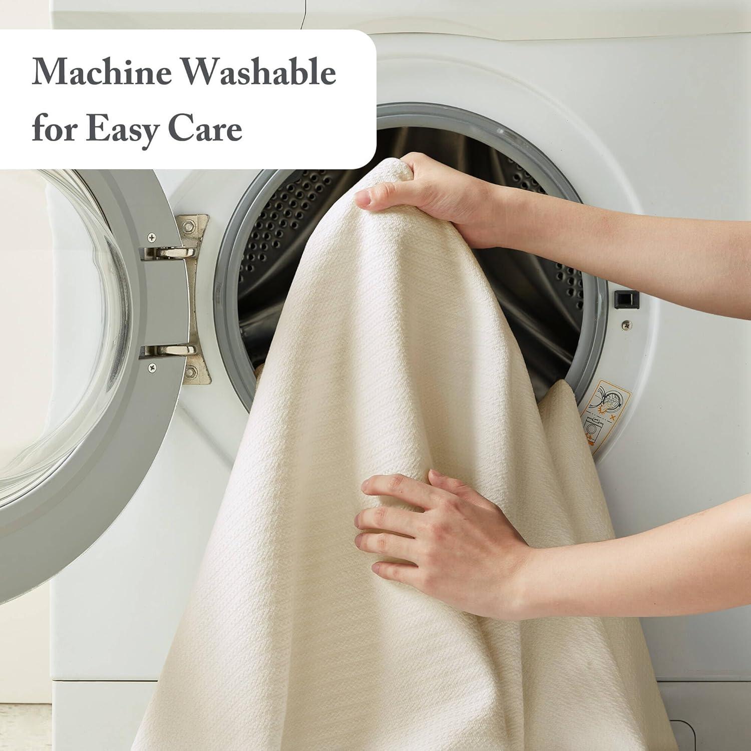 Bed Blanket Liquid Cotton Twin Ivory