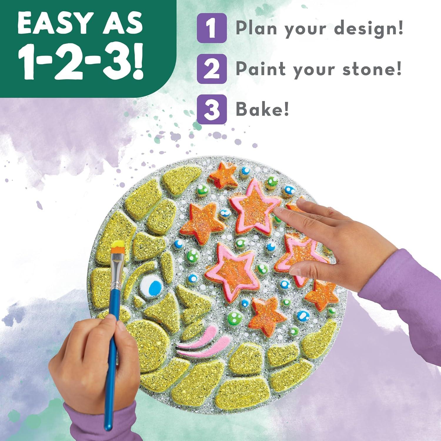 MindWare Paint Your Own Stepping Stone: Moon And Stars - Creative Activities -14 Pieces