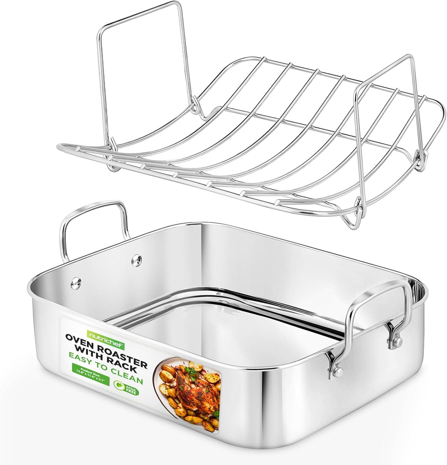 NutriChef NutriChef Non-Stick Stainless Steel Roasting Pan