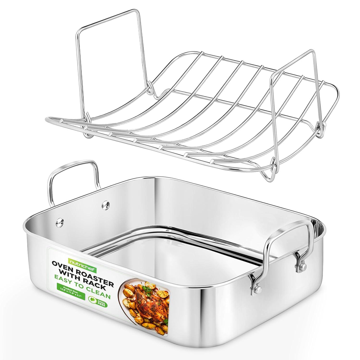 NutriChef NutriChef Non-Stick Stainless Steel Roasting Pan