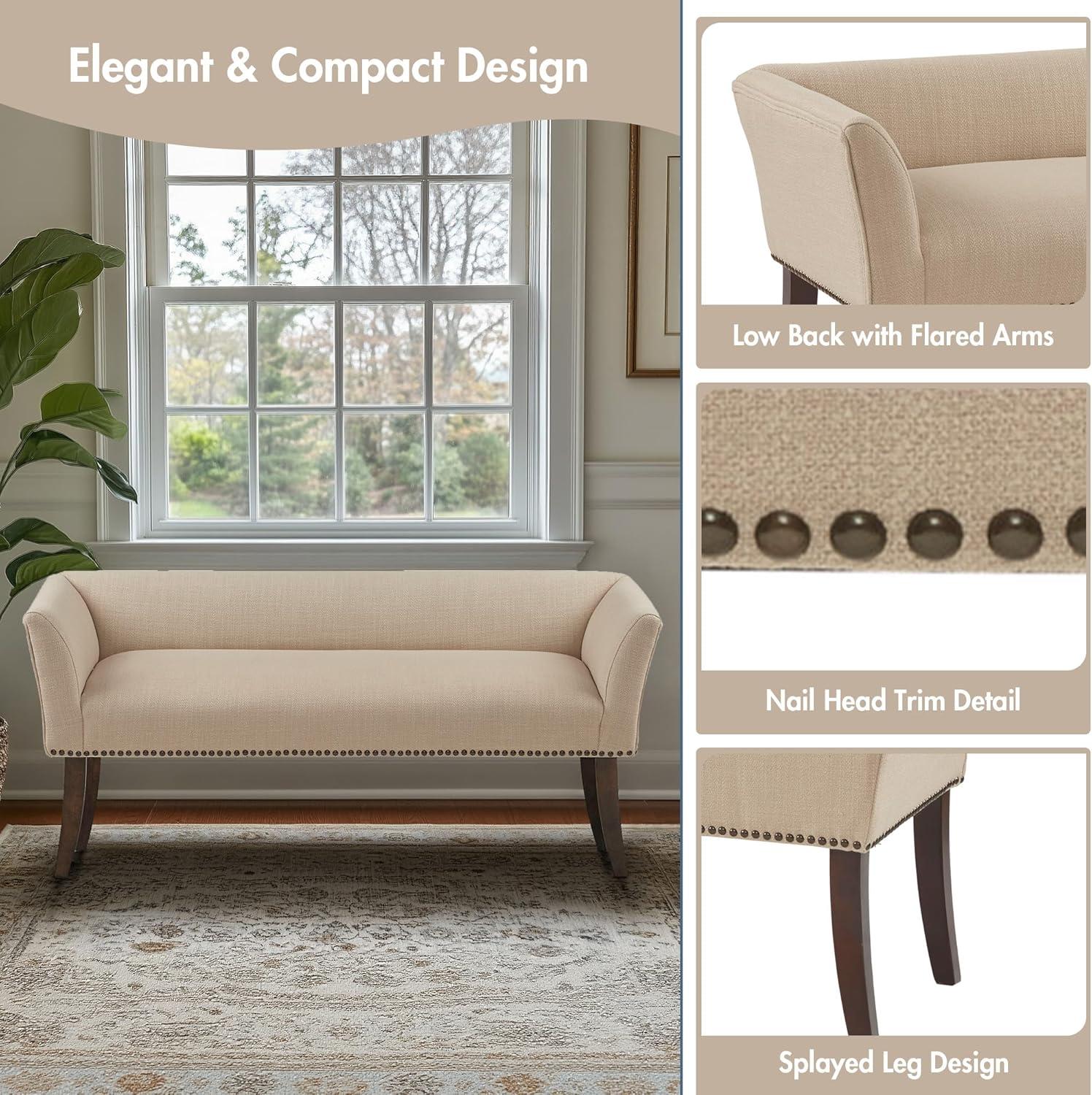 Madera Accent Bench Cream