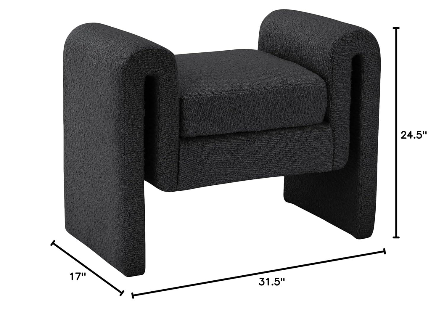Hobel Boucle Fabric Upholstered Bench