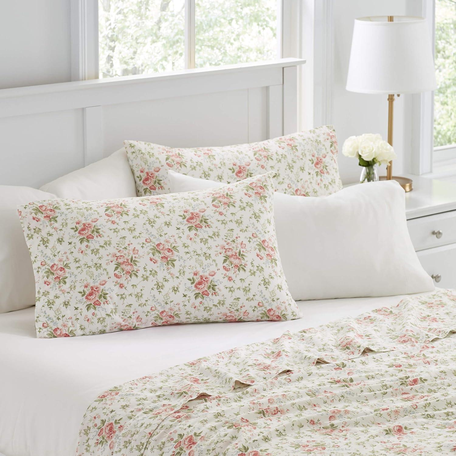 Laura Ashley Celina Patchwork Cotton Reversible Quilt Set