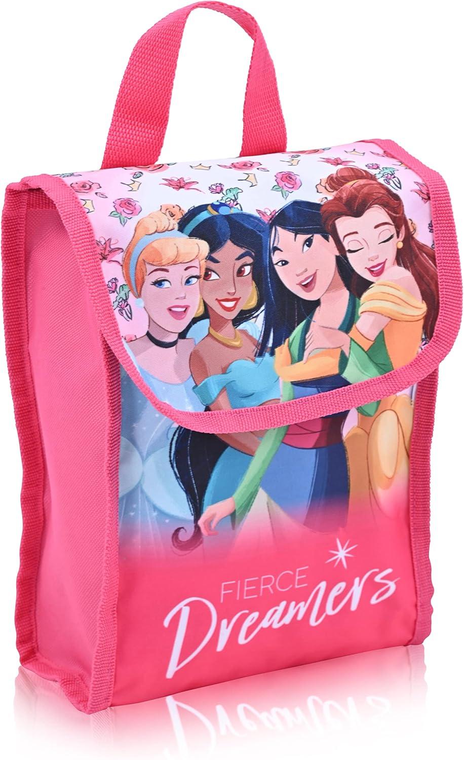 Disney Girls Princesses School Backpacks For Kids, Princess 6-piece