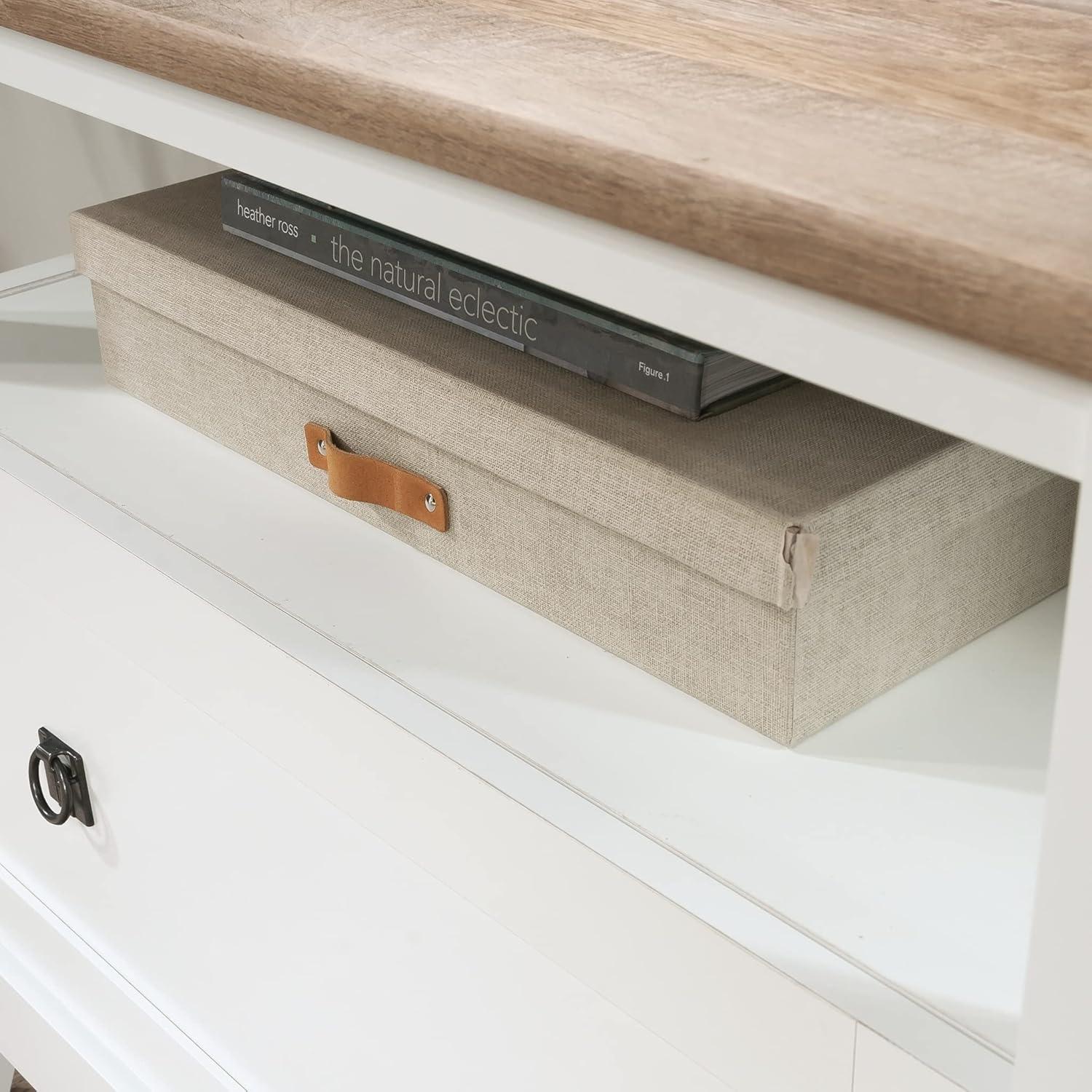 August Hill Open Shelf Lateral File Soft White - Sauder