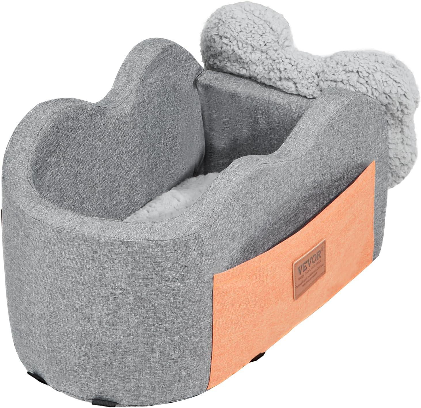 Dark Gray Oxford Fabric Dog Car Booster Seat