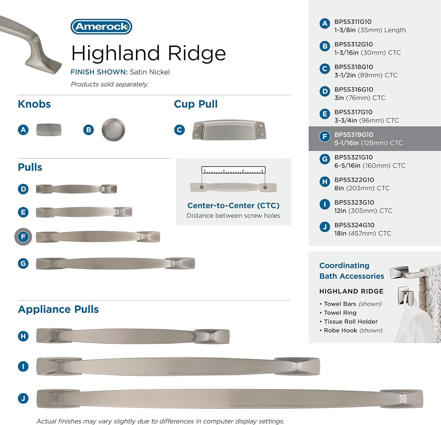 Amerock Highland Ridge Cabinet or Drawer Pull