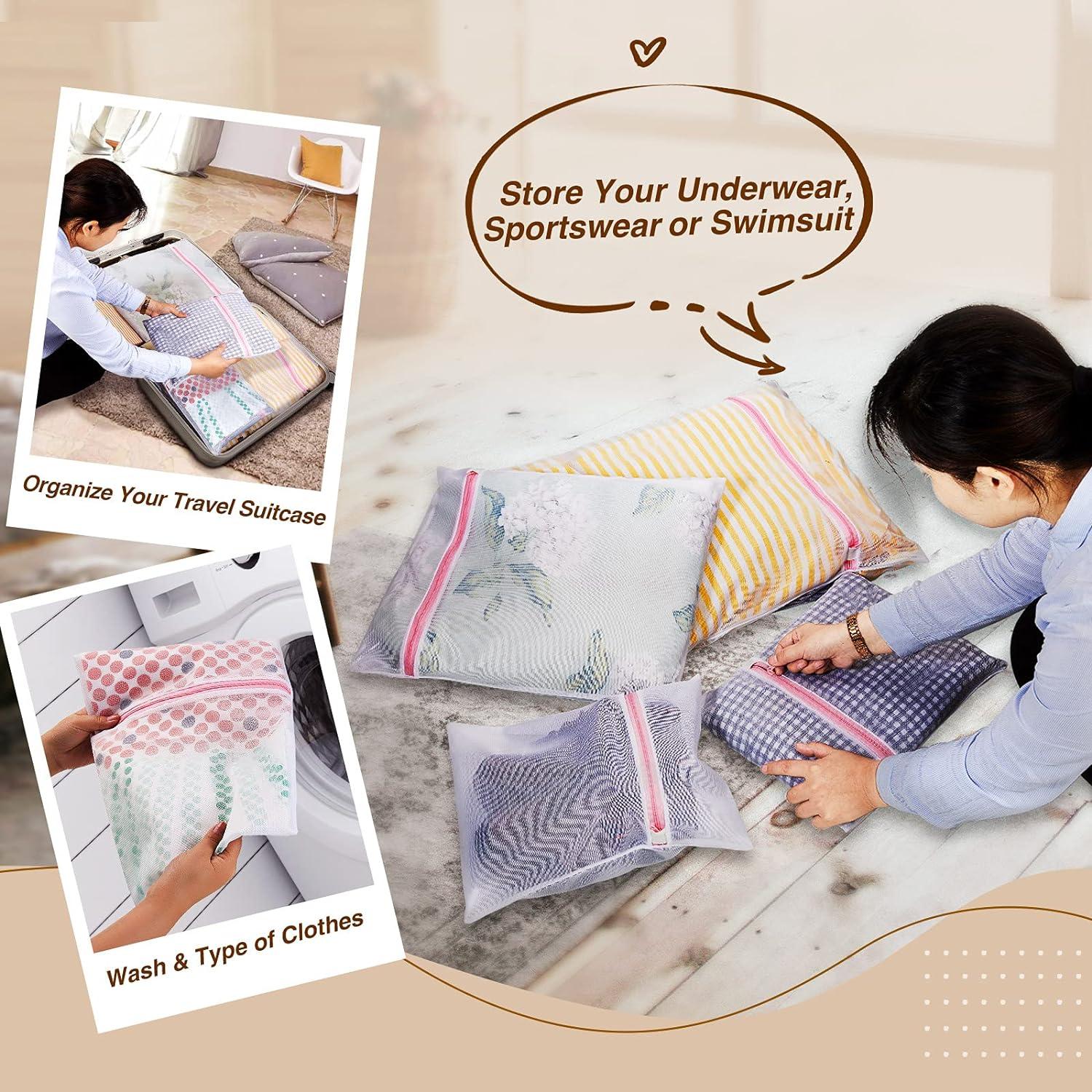 Greenstell Laundry Hamper with Lid, 125L Large Clothes Hamper with 3 Section & 2 Section Removable Liner Bags & 5 Mesh Laundry Bags, Handwoven Synthetic Rattan Divided Laundry Basket, Brown