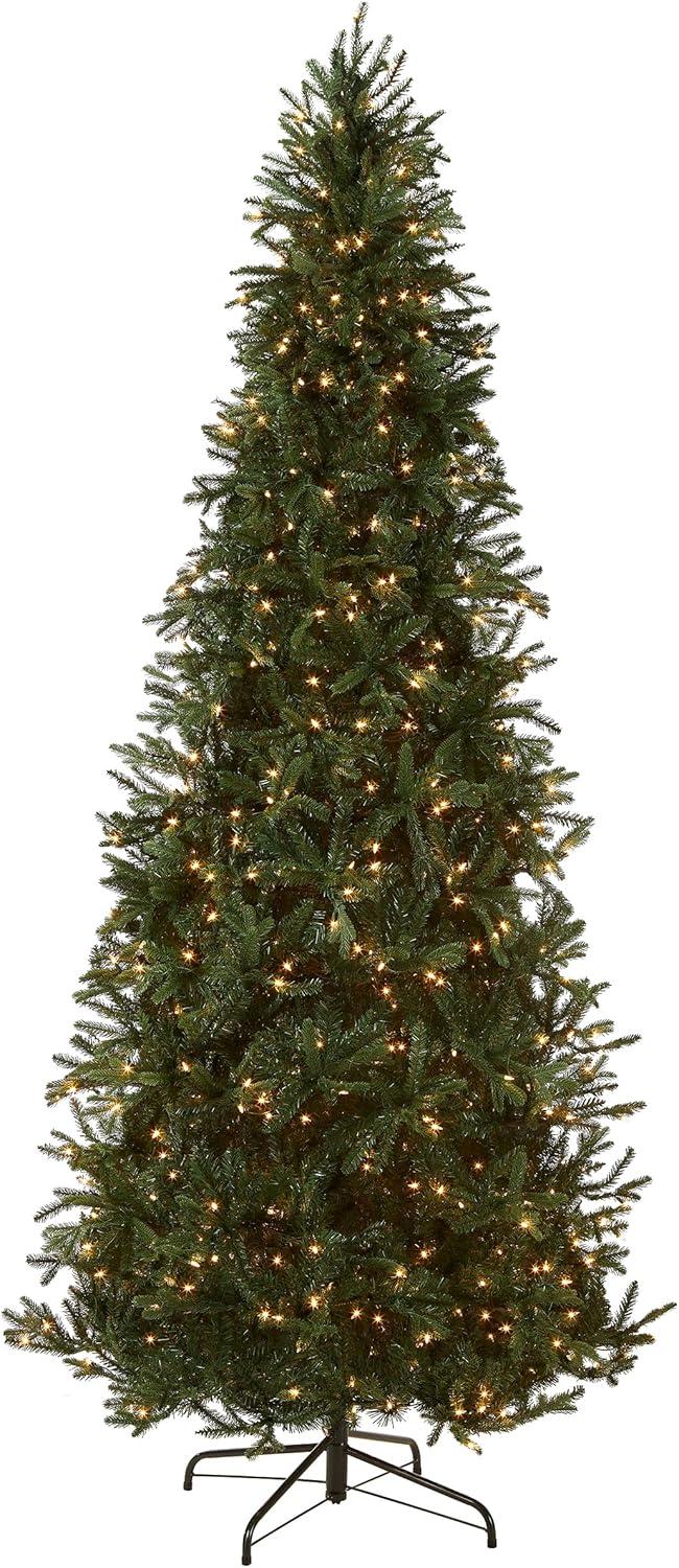 Prelit Slim Tiffany Fir Artificial Christmas Tree Clear Lights - National Tree Company