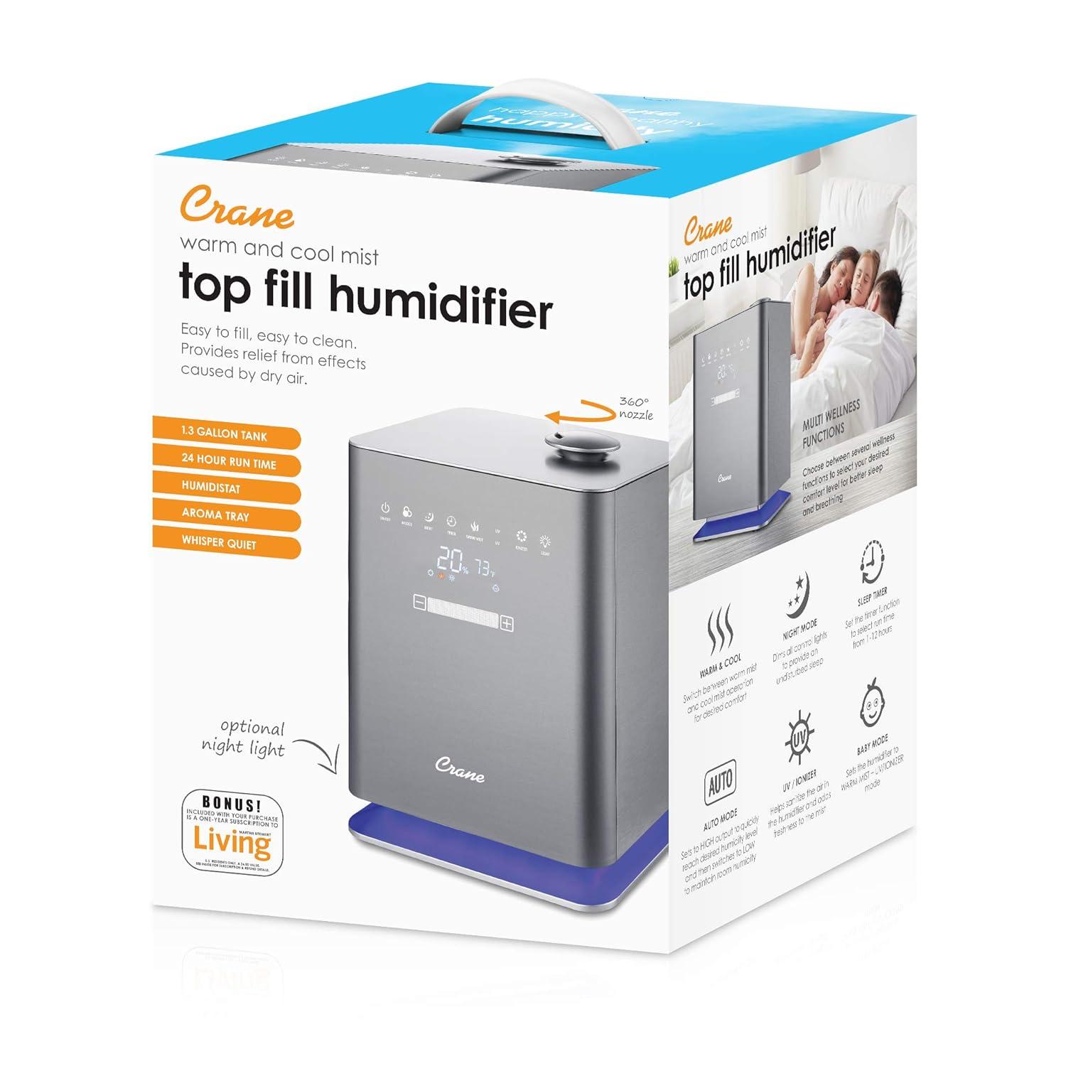 Crane USA Crane USA 1.2 Gallons Cool Mist Ultrasonic for 500 Cubic Feet