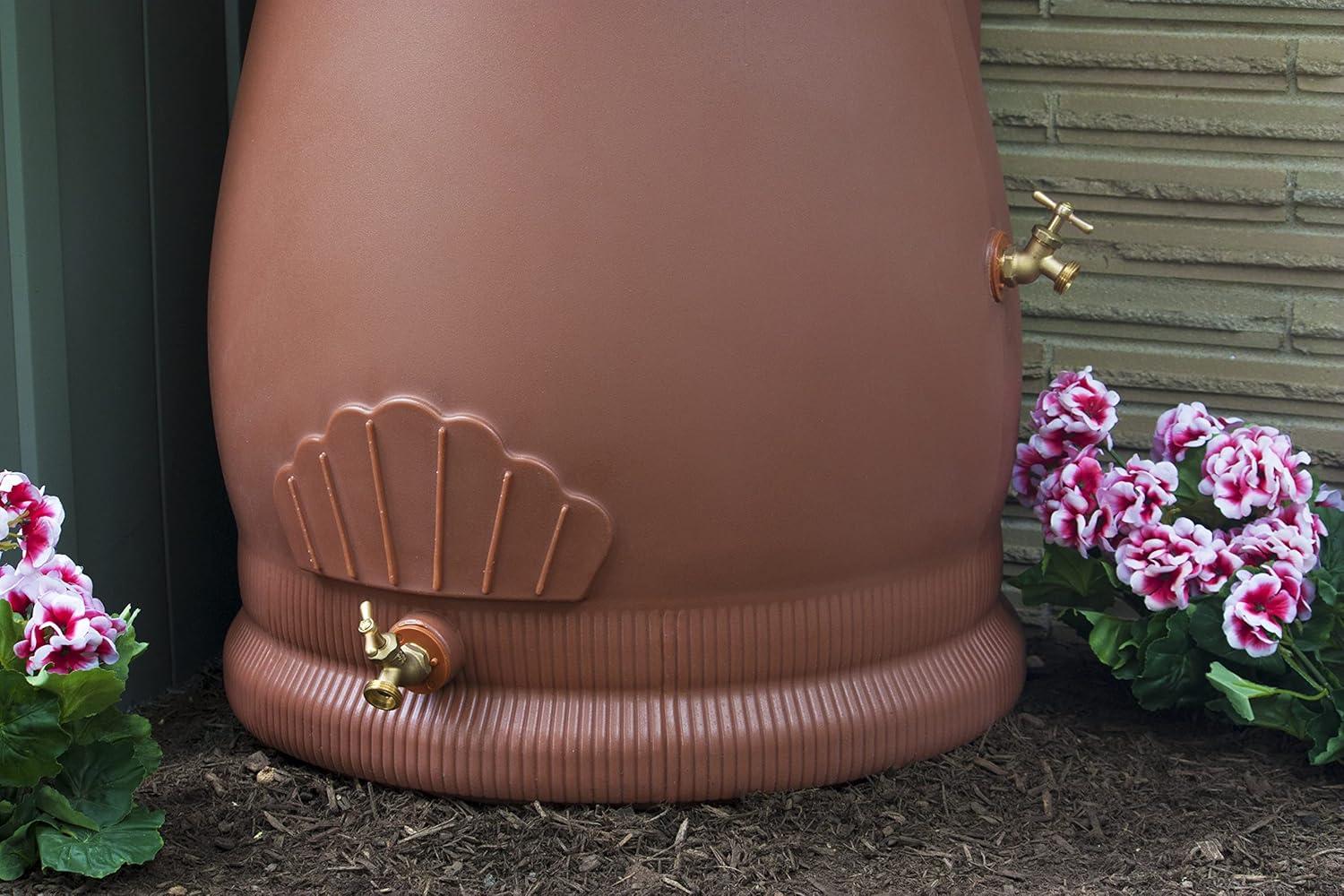 Good Ideas Good Ideas 50 Gallons Plastic Drainable Dual Overflow Planter Rain Barrel