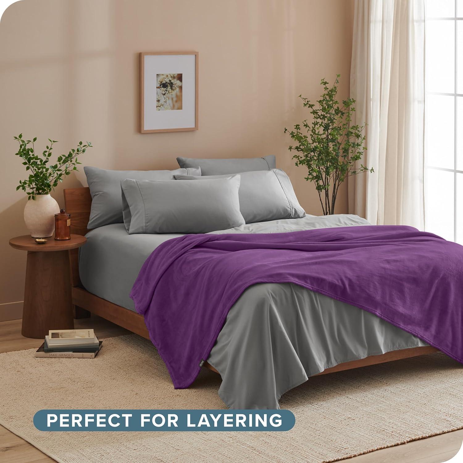 Bare Home Bare Home Microplush Fleece Blanket - Fuzzy, Warm, Bed/Throw Blanket