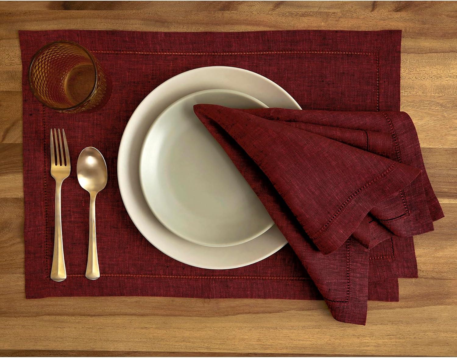 Solino Home Milan - 100% Pure Linen Placemats (Set of 4)