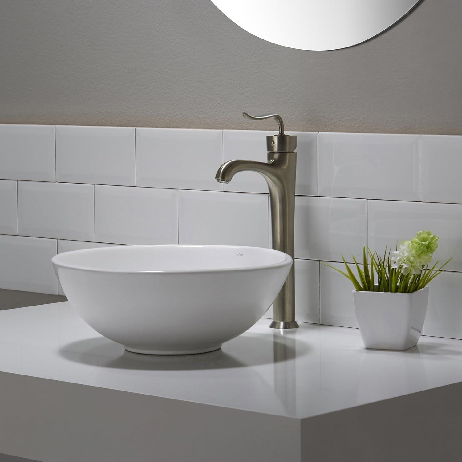 Kraus KRAUS Elavo™ Thin Ceramics Vessel Bathroom Sink KCV-341-ORB