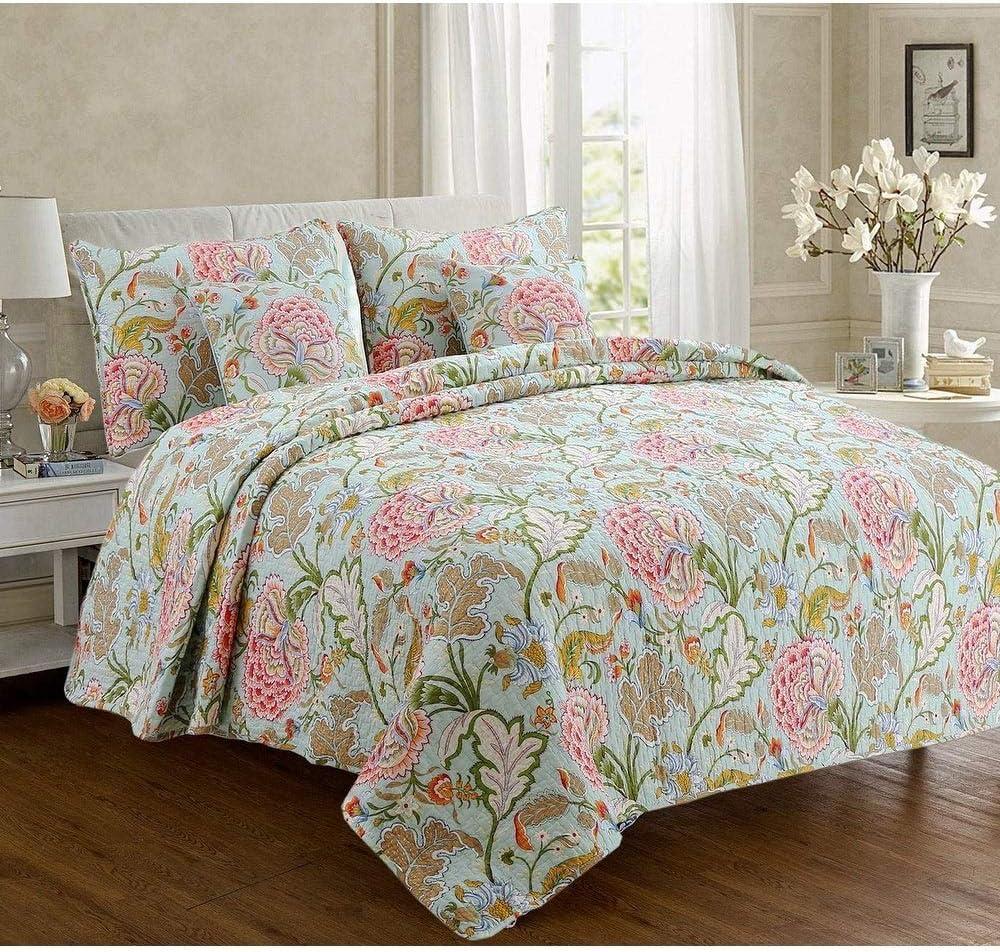 Cozy Line Home Fashion Cotton Floral Quilt Set