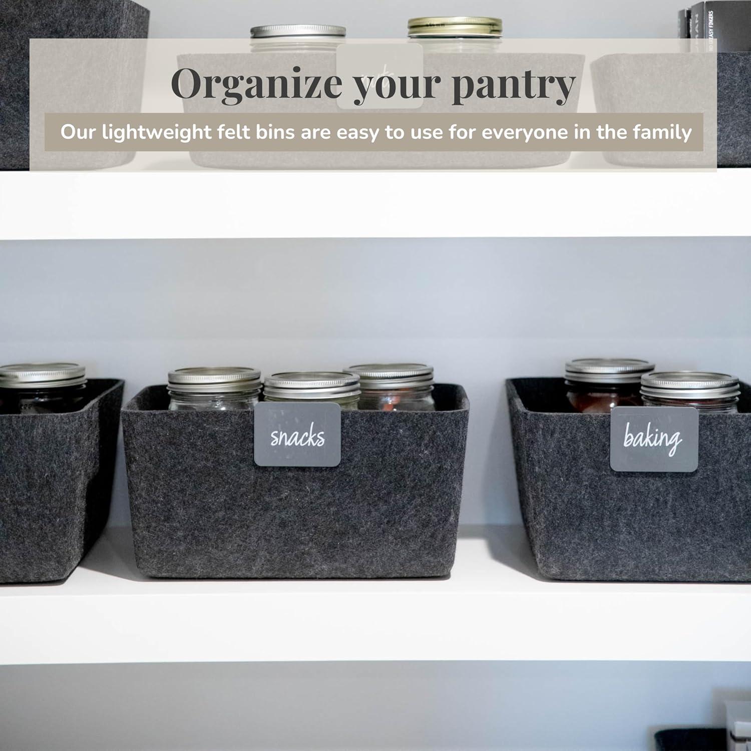 SortJoy Wide Stone Sculpted Storage Bin