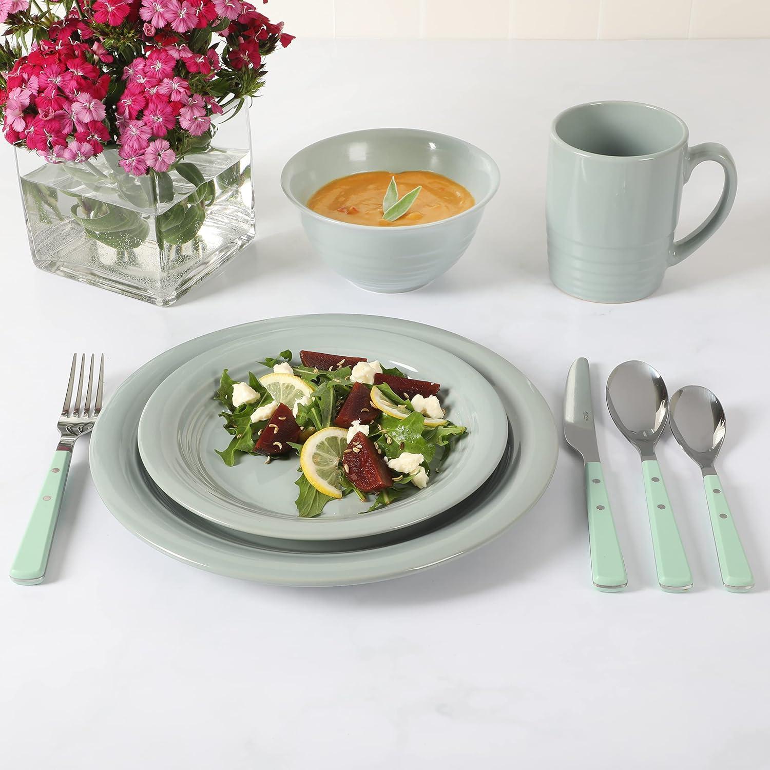 Martha Stewart 32-Piece Combo Set Stoneware Dinnerware Set - Service for 4