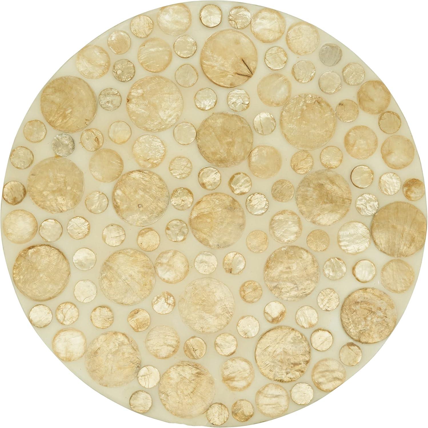 Talaria 50% Capiz Shell - 50% Resin No Pattern Round Placemat