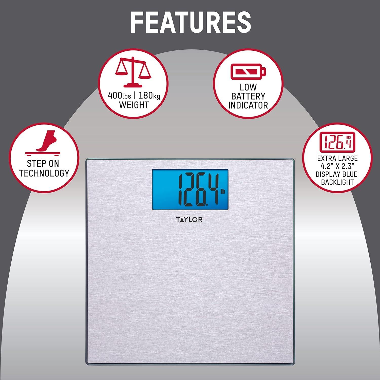 Taylor Digital Thin Stainless Steel Bathroom Scale