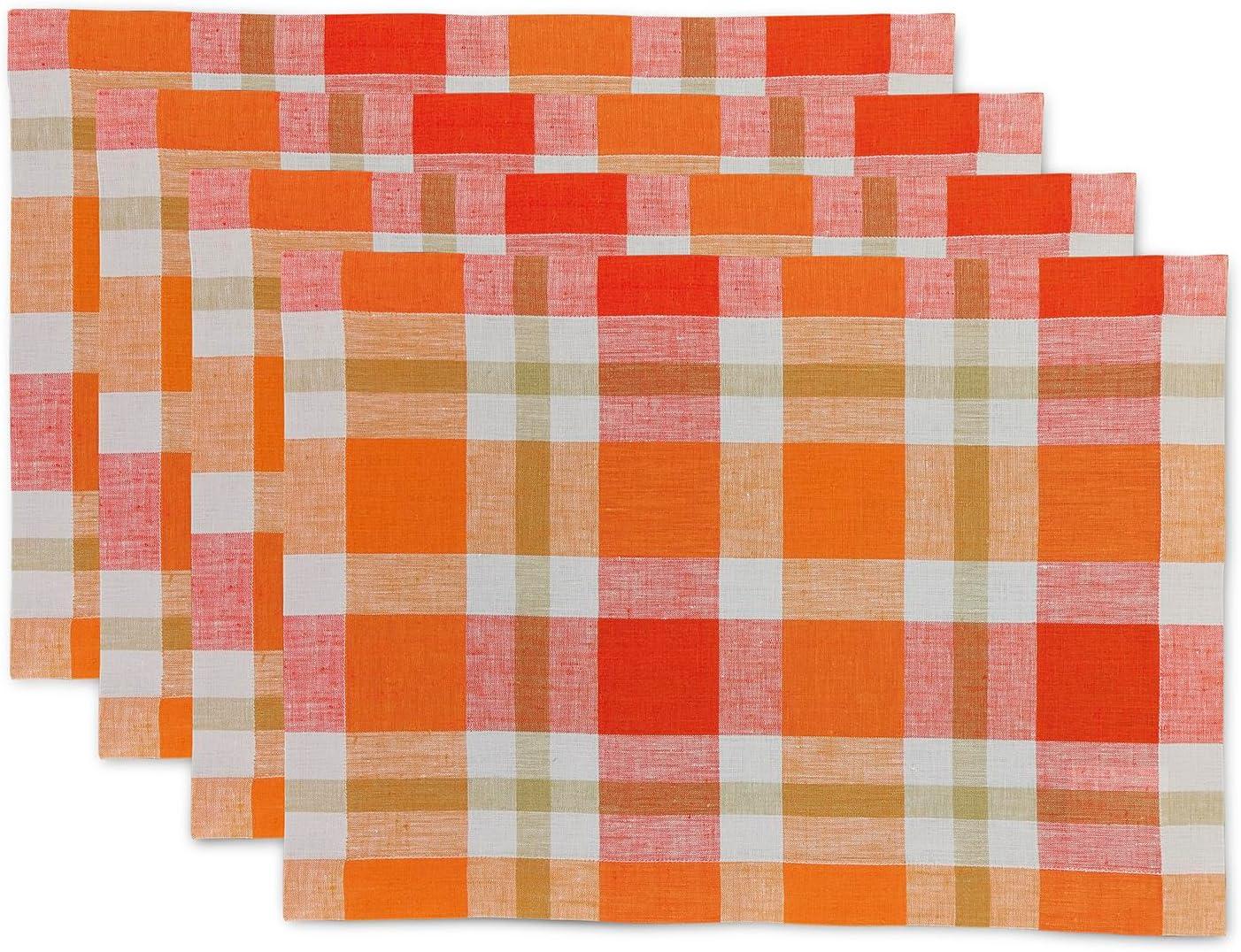 Fall Buffalo Check - 100% Pure Linen Placemats