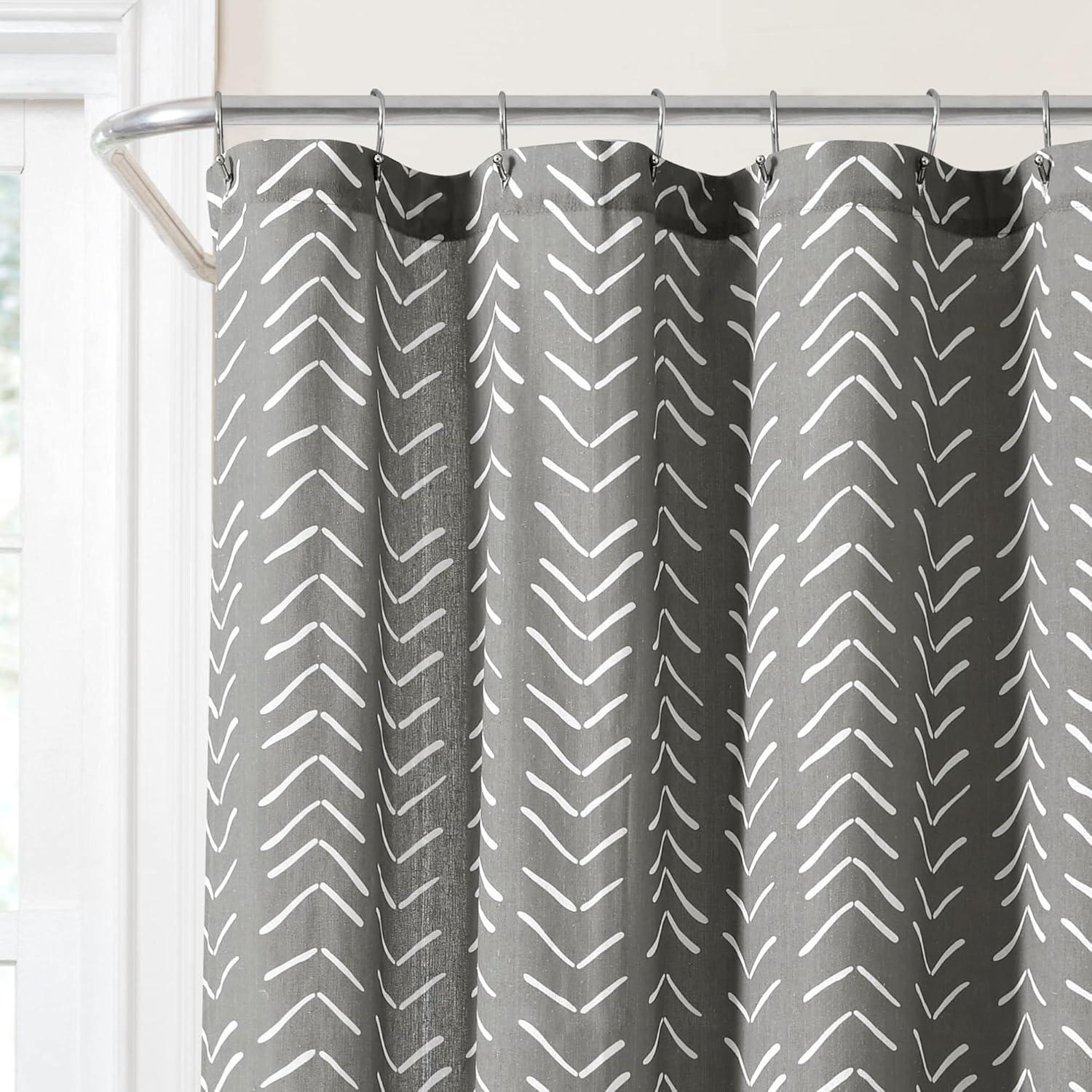 Lush Decor Chevron Shower Curtain