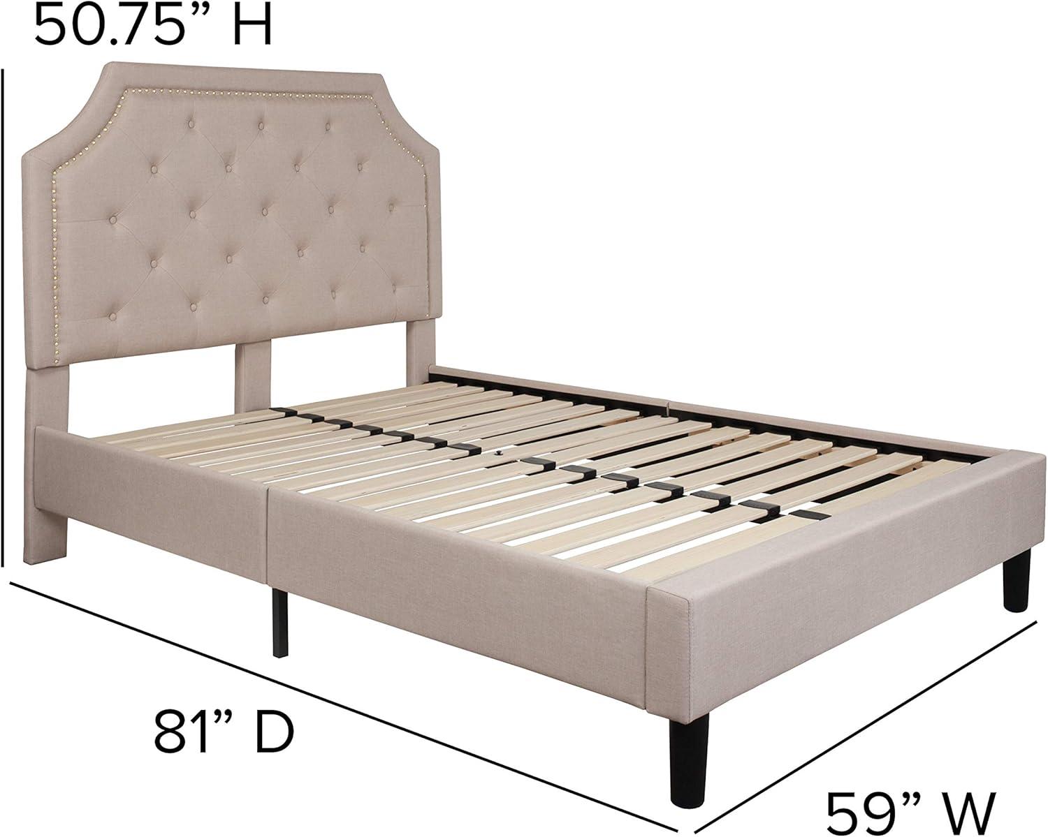 Flash Furniture Brighton Arched Tufted Upholstered Platform Bed