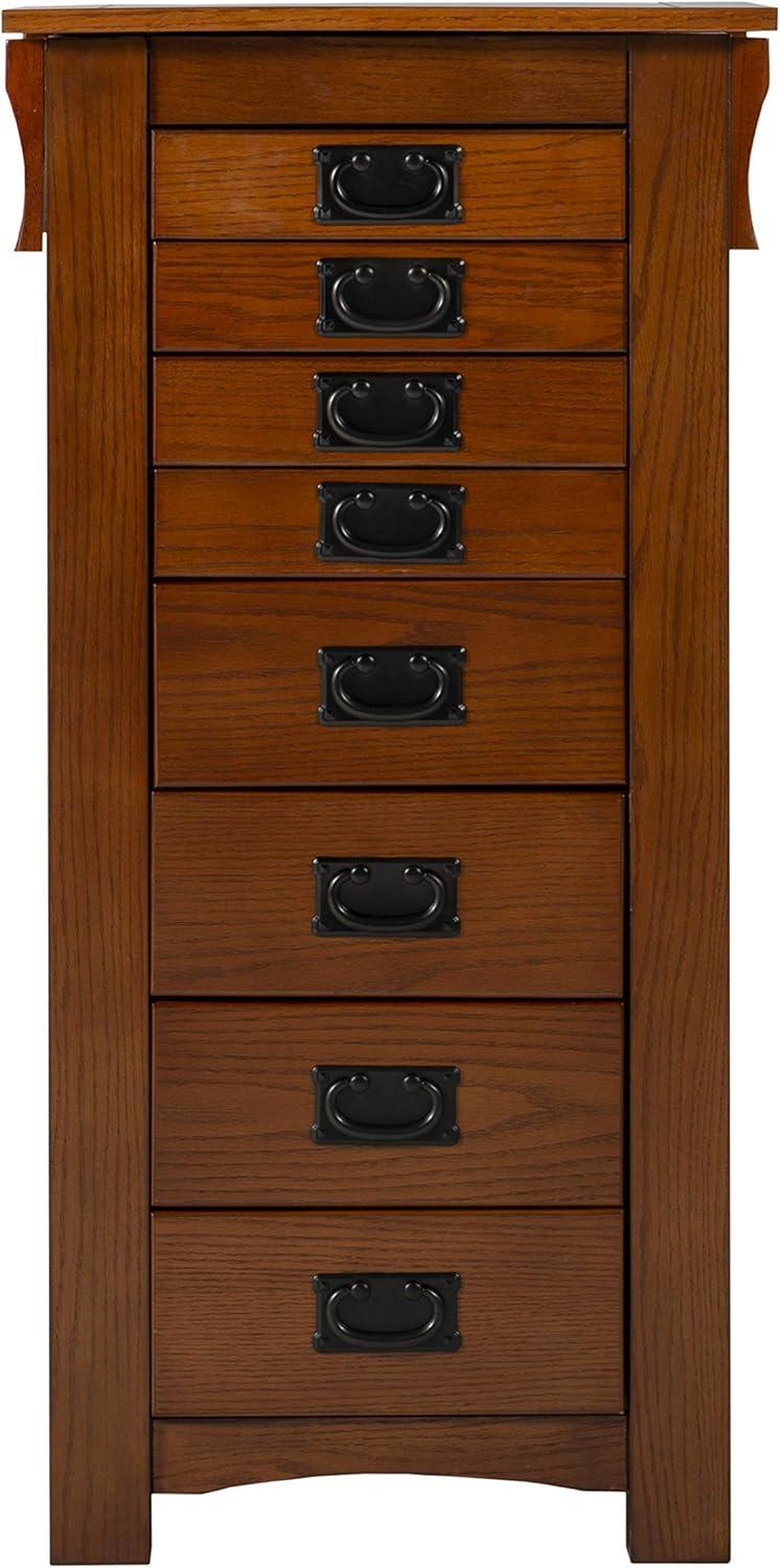 Powell Anna Lee Jewelry Armoire, Oak